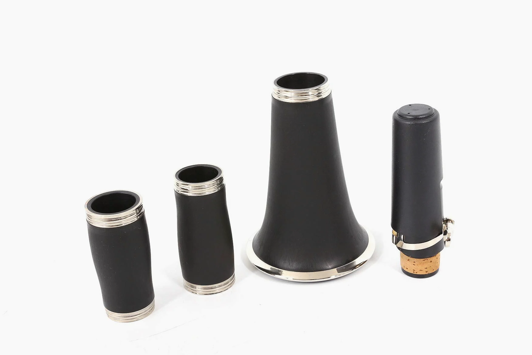 Yinfente Clarinetto professionale in legno di ebanite con chiave sol, piatto, 2 barili, con custodia, accessori per ance (tasto G)