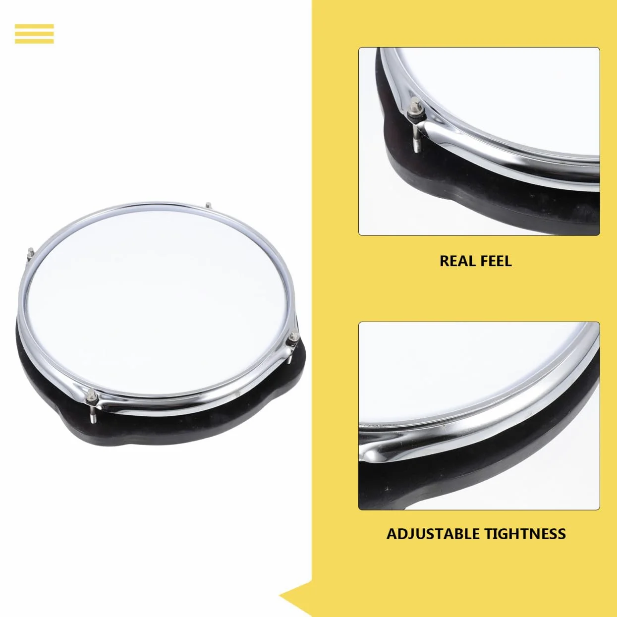 TOYANDONA Pad Riduzione del Volume Allenatore 10 Pollici in Pvc Batteria Bianco e Flessibile per Pratica di Percussioni e Strumenti Musicali