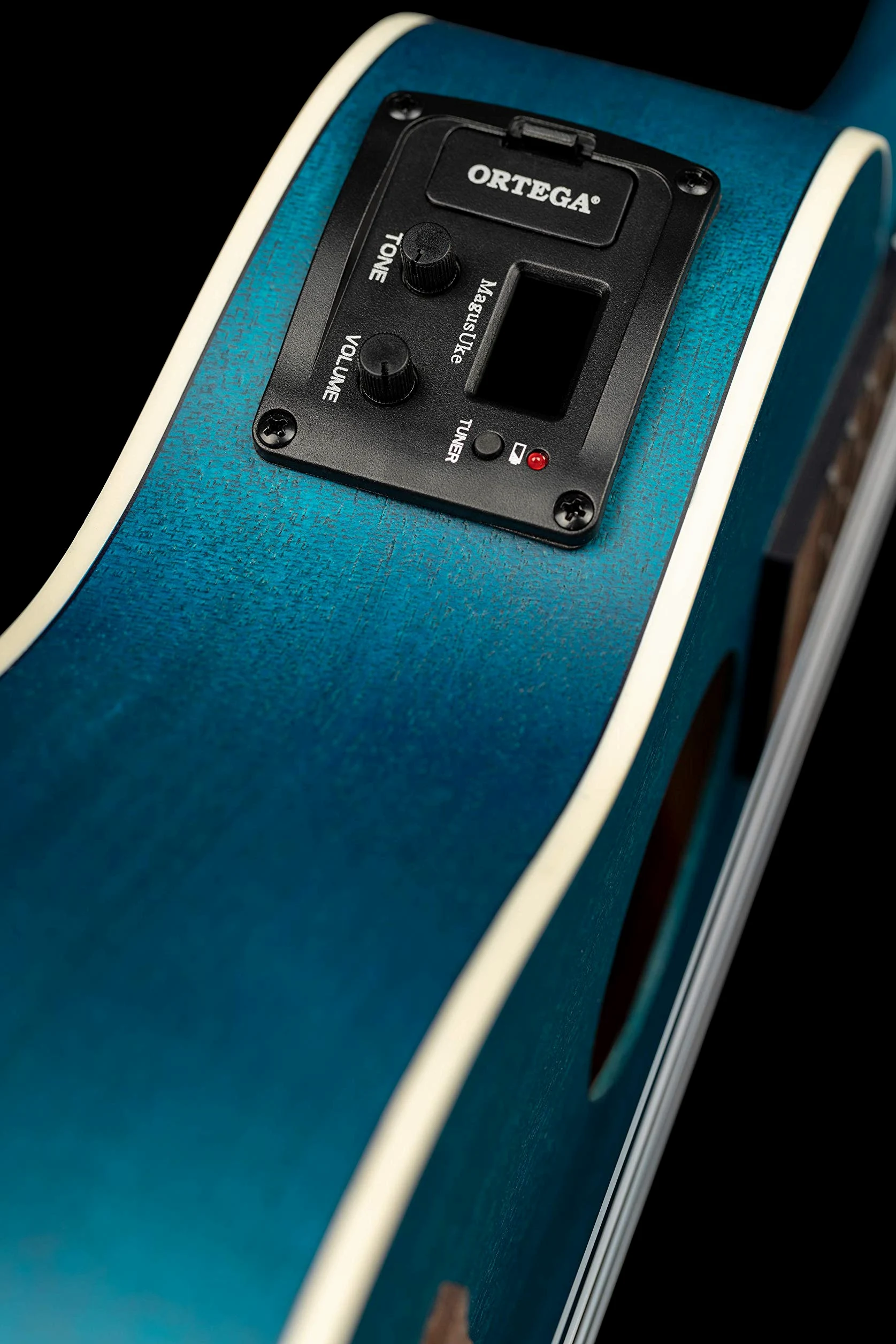 Ortega Guitars Ukulele Concerto Elettro-Acustico – Earth Series – con Cutaway – Okoume, Dark Blue (RUOCEAN-CE)
