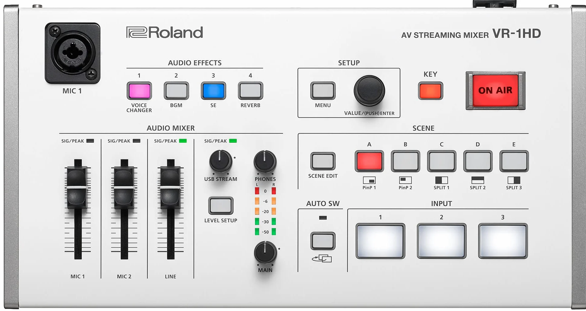 Roland VR-1HD AV Streaming Mixer, progettato per il broadcasting live