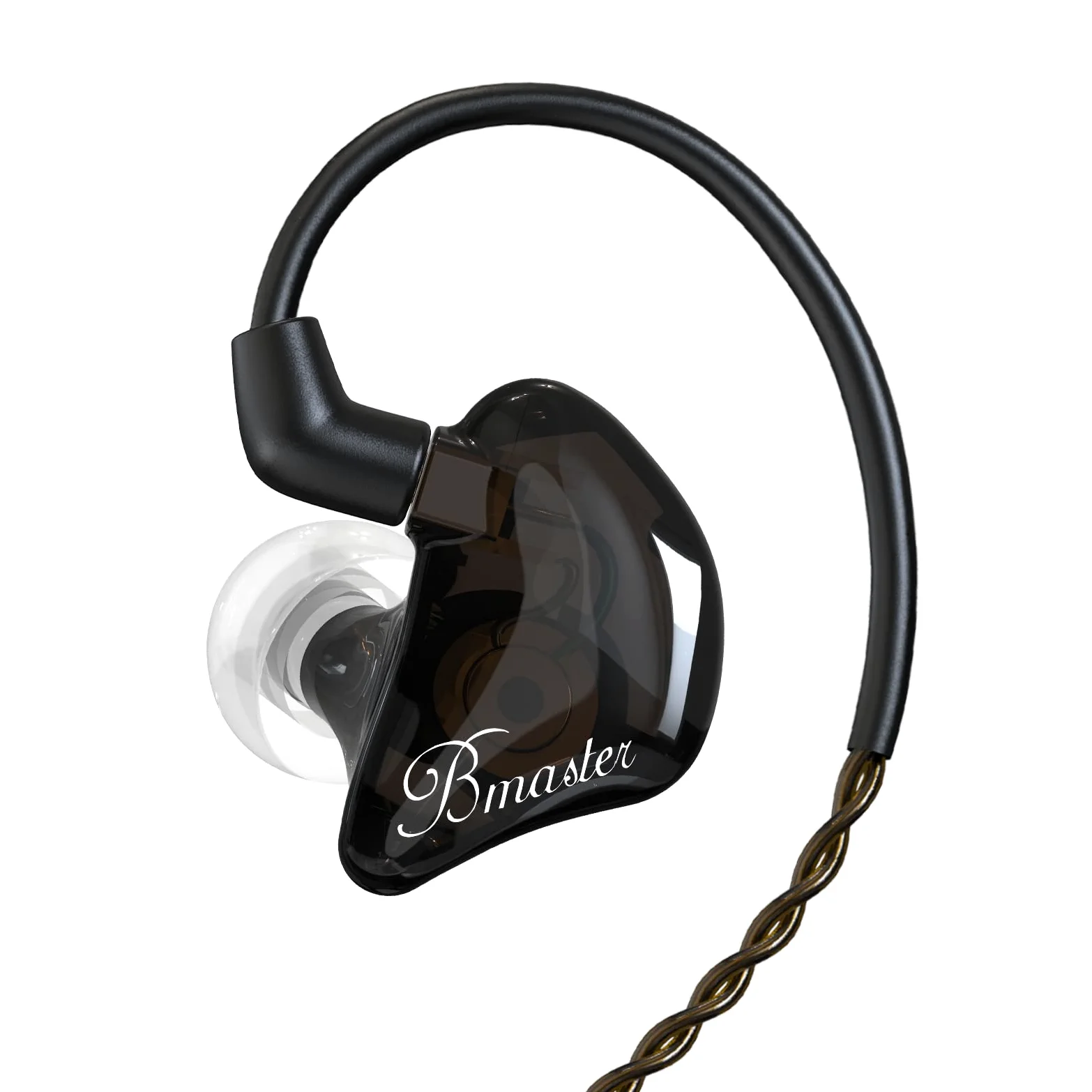 BASN Bmaster - Cuffie intrauricolari a triplo driver con due cavi staccabili, adatte per ingegneri audio, musicisti (nero)