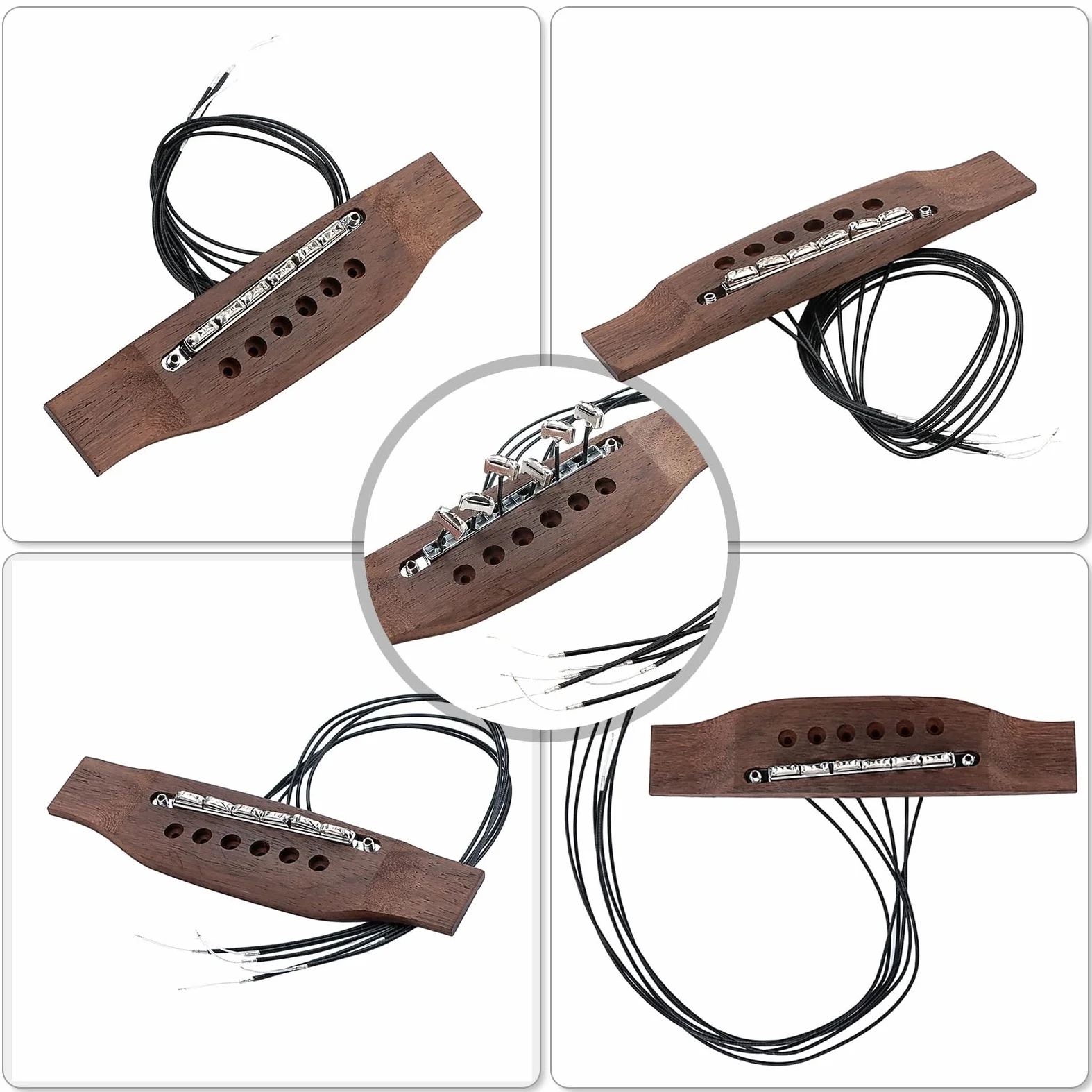 Chitarra acustica professionale piezo ponticello di ricambio per chitarre a 6 corde con miglioramento della chiarezza del suono, pickup piezo ponticello