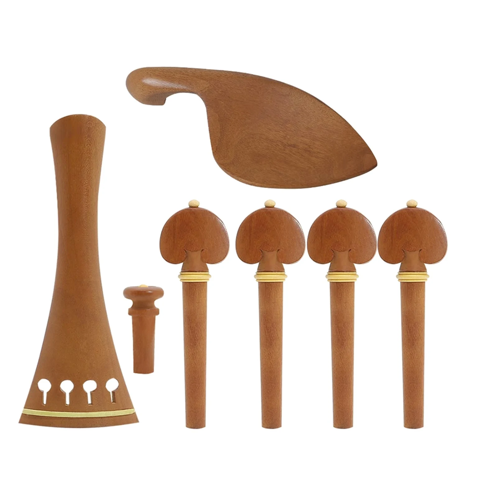 TSTS Accessorio Violino 4/4 Strumenti di Accordatura Violino Set, Corda Violino Pioli Coda Chiodo Spalla Resto Giuggiola Accessori per Strumenti Musicali