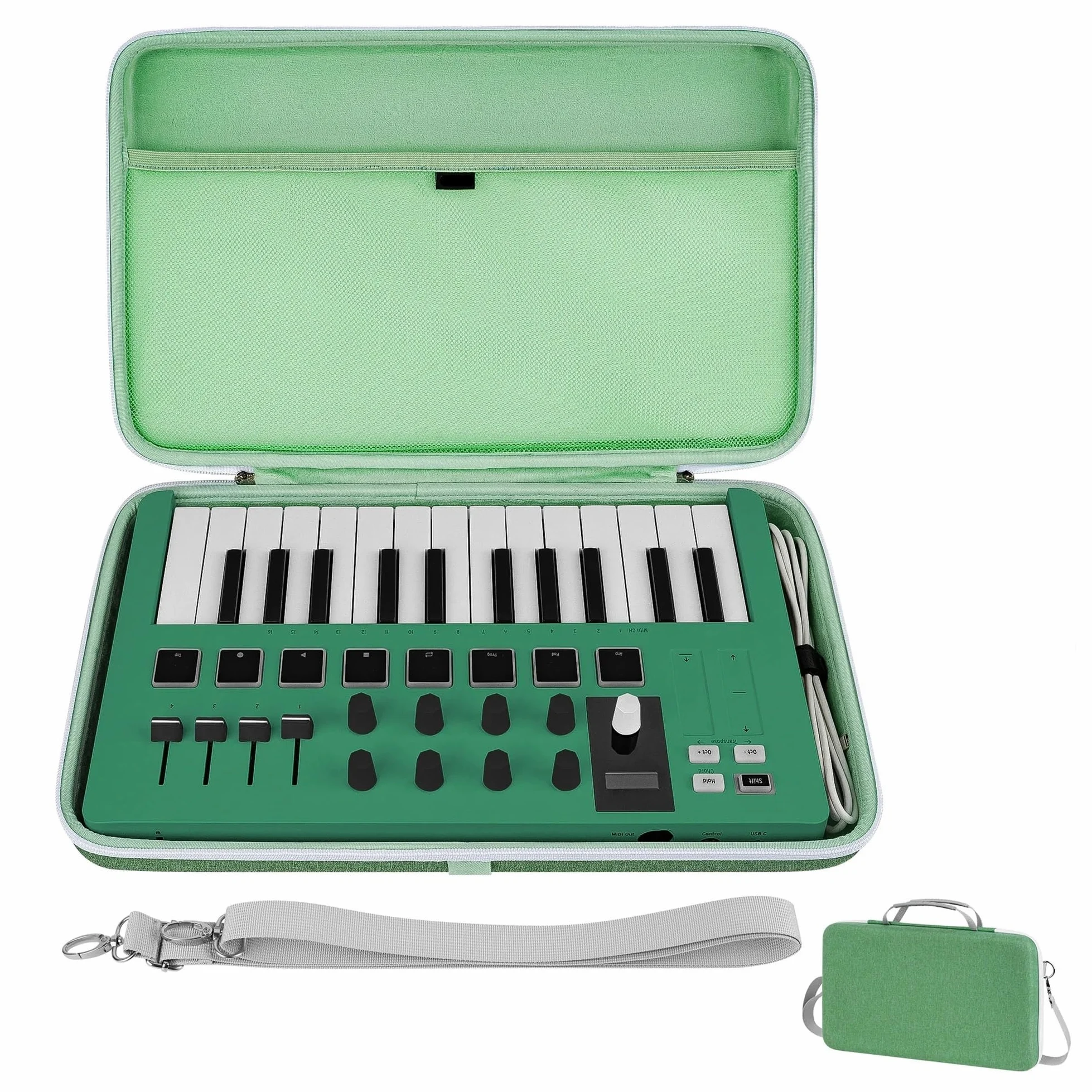 Borsa per Tastiera Custodia rigida da viaggio for controller tastiera MIDI professionale for USB, borsa for il trasporto