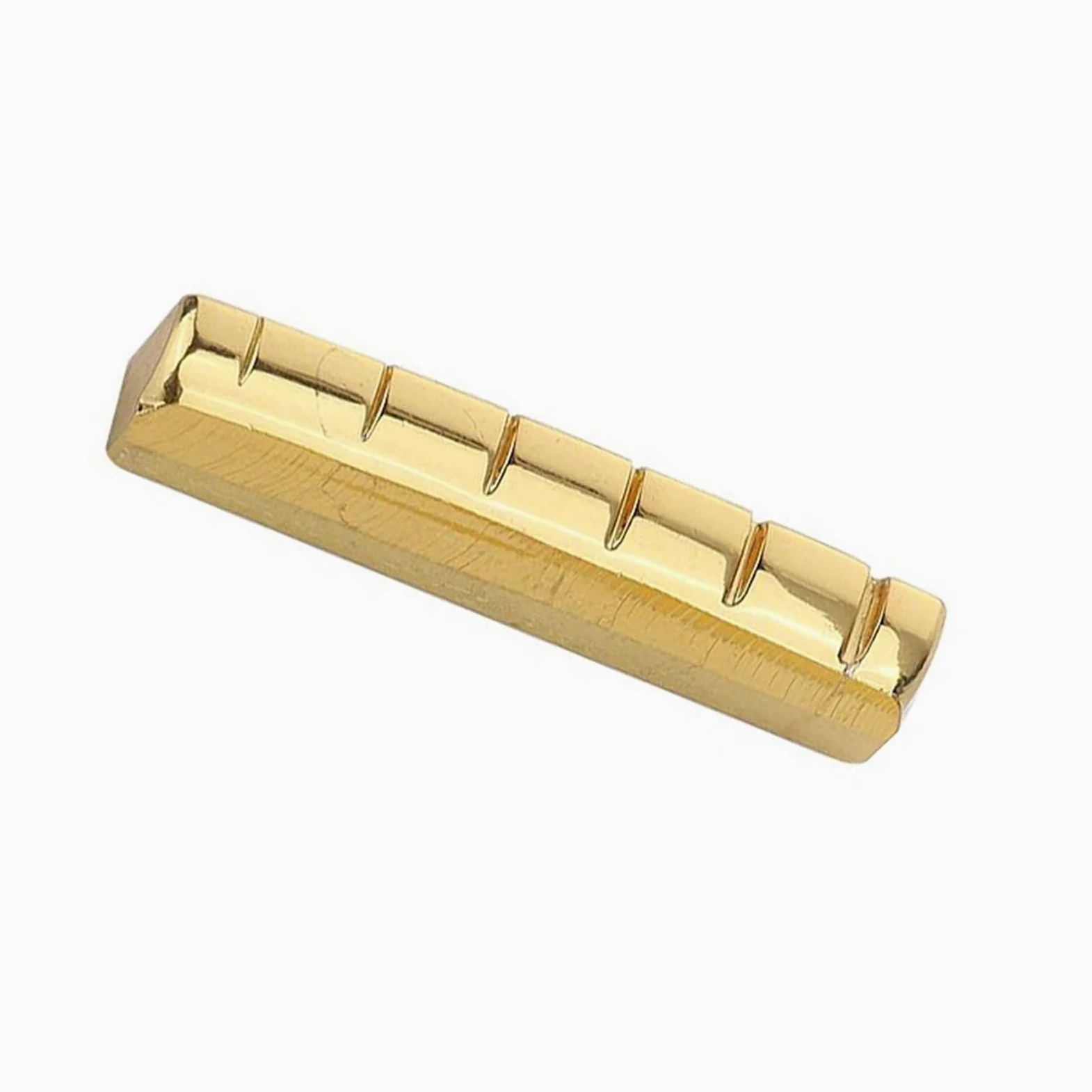 Capotasto E Ponte Per Chitarra Acustica A 6 Corde In Oro 43 E 76 Mm Sostituzione Del Capotasto Per Chitarra | È pronto per l'installazione per l'uso immediato (43 mm)