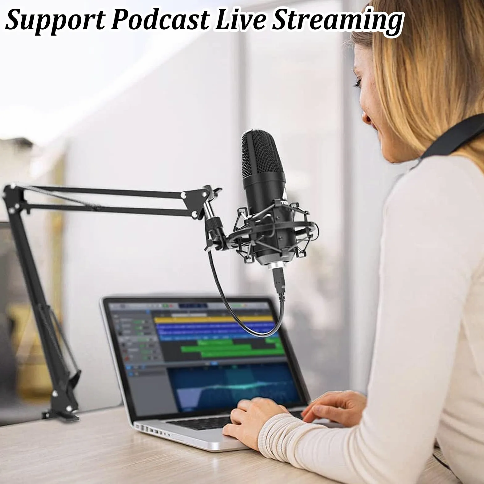 Podcast - Microfono per gamer e mixer all-in-one, perfetto per Live Streaming, YouTube, Gaming