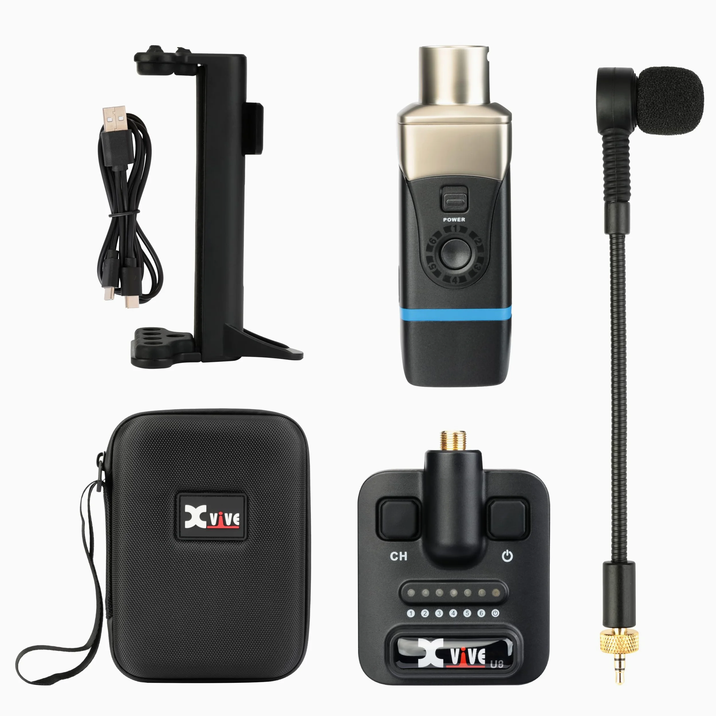 Xvive - U8 - Sistema microfonico wireless digitale per chitarre acustiche