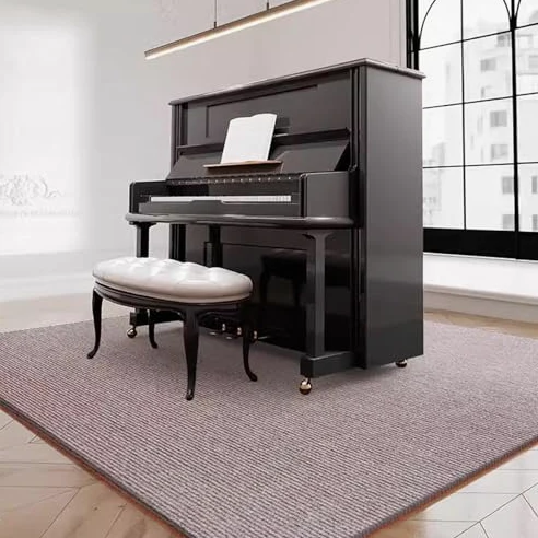 Tappeto per pianoforte insonorizzato con cuscinetti acustici antiscivolo per riduzione del rumore e stabilità