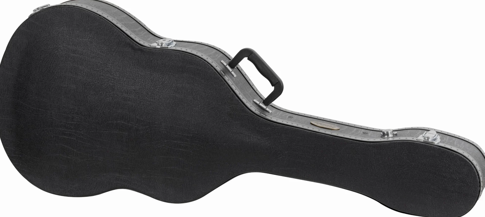 ROCKTILE Custodia Deluxe Per Chitarra Classica - Custodia Robusta Per Chitarra Classica E Da Concerto - Pelle Sintetica Con Morbida Fodera Interna - Scomparto Integrato E Maniglia - Bloccabile - Nero