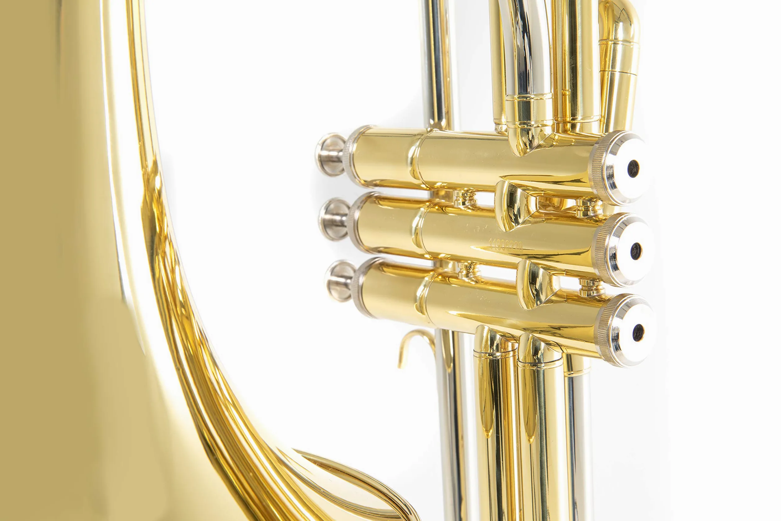 Roy Benson Bb valve trombone VT-227 (campana in ottone Premium da 8", tubo principale e archetto in alpacca, 3 valvole in acciaio inox, strumento di punta per musicisti professionisti)