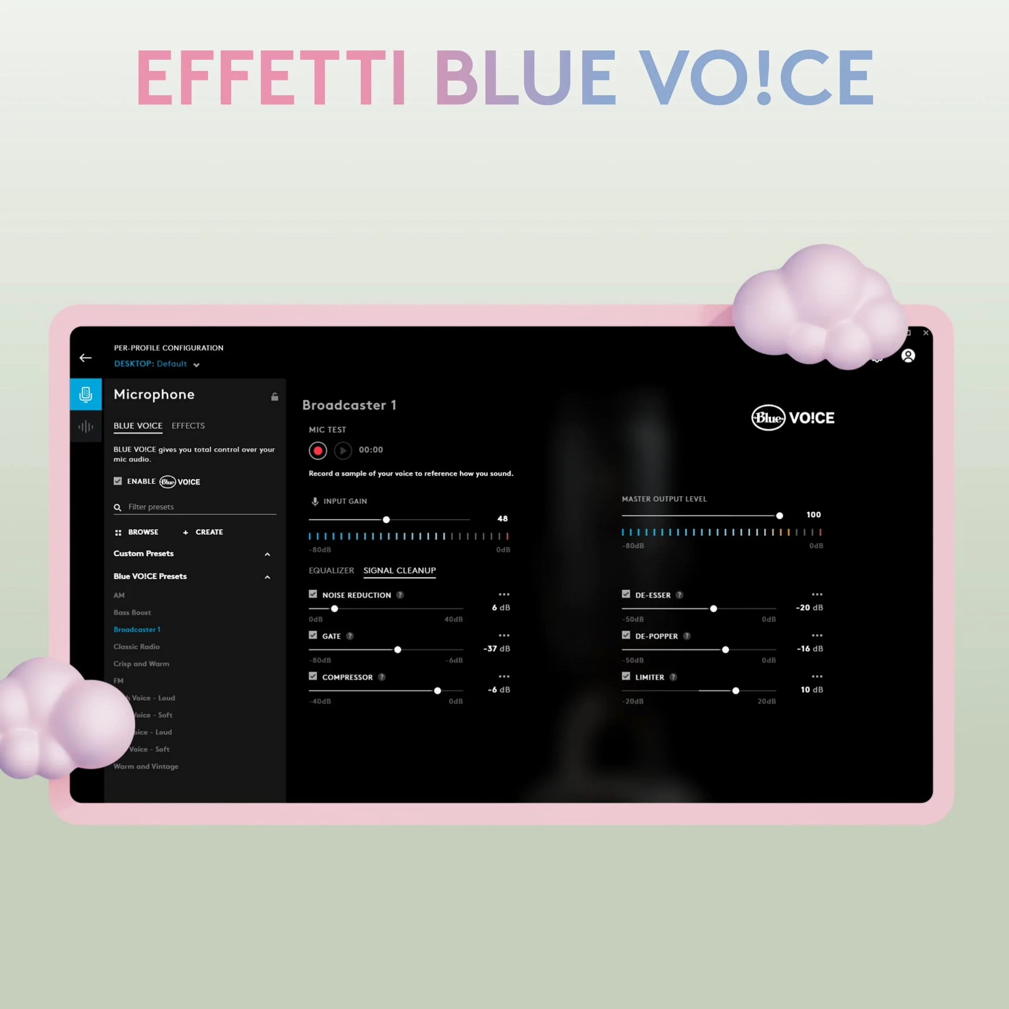 Logitech G Blue Yeti Premium USB Gaming Mic per lo streaming su PC e Mac, edizione speciale, effetti VO!CE blu, temi esclusivi Streamlabs, 4 modelli di pickup, Plug & Play - Bianco