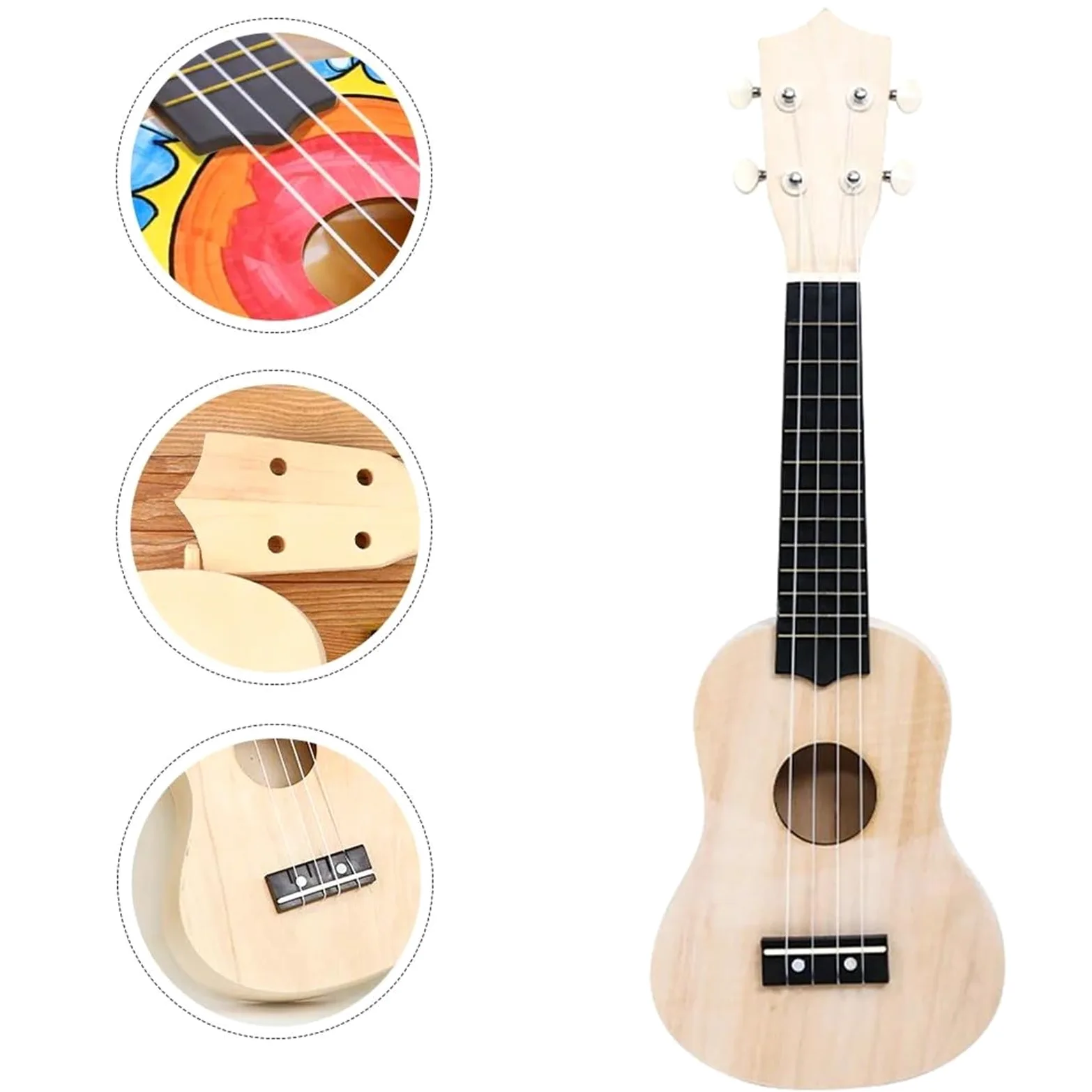 ukulele Kit Fai Da Te Per Ukulele Per Principianti Strumento A Corda Per Ukulele In Legno