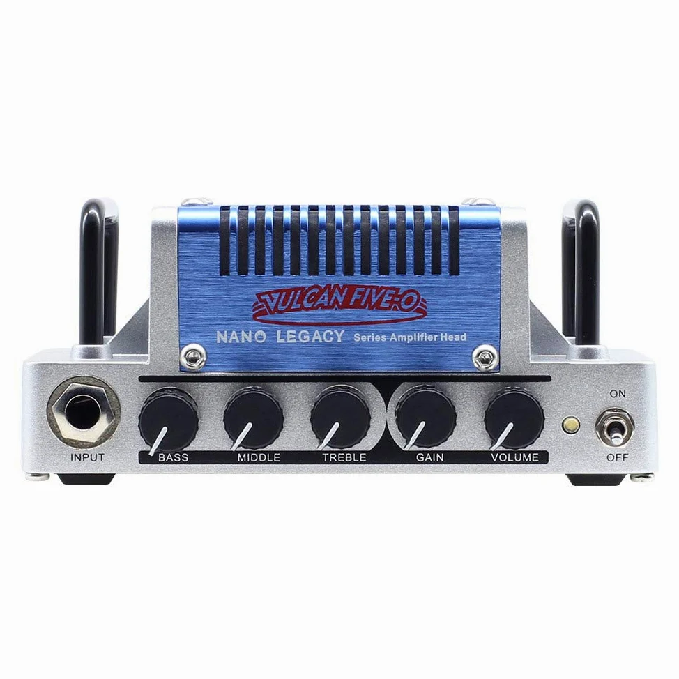 Hotone Amplificatore per Chitarra ad Alto Guadagno Testa 5 Watt Amplificatore di Classe AB con CAB SIM Telefoni/Uscita di Linea Vulcan Five-O