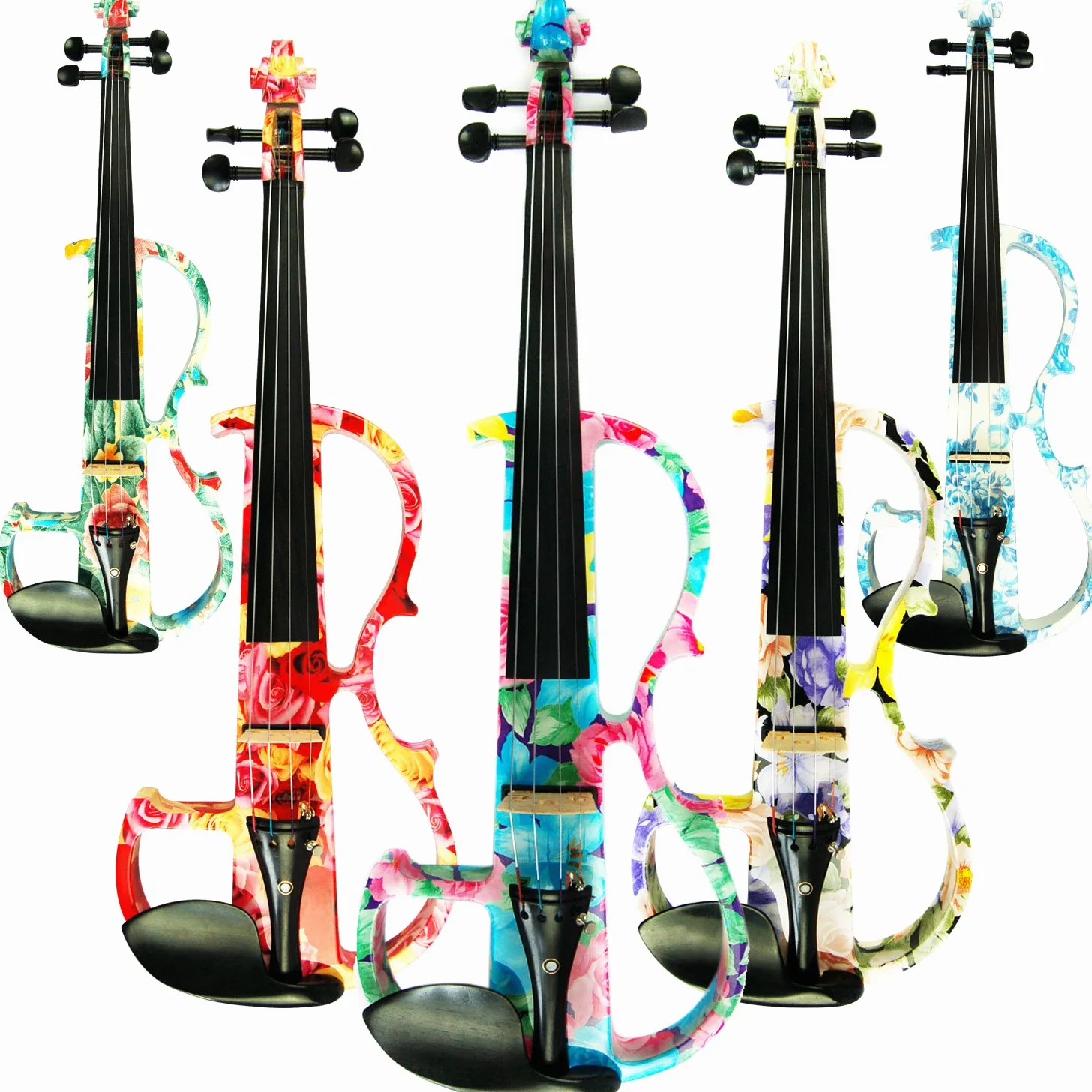 Aliyes - Violino elettrico professionale a mano da donna, silenzioso, 4/4, in legno massello, professionale, per principianti, per violino da viaggio, per spalla, 1002