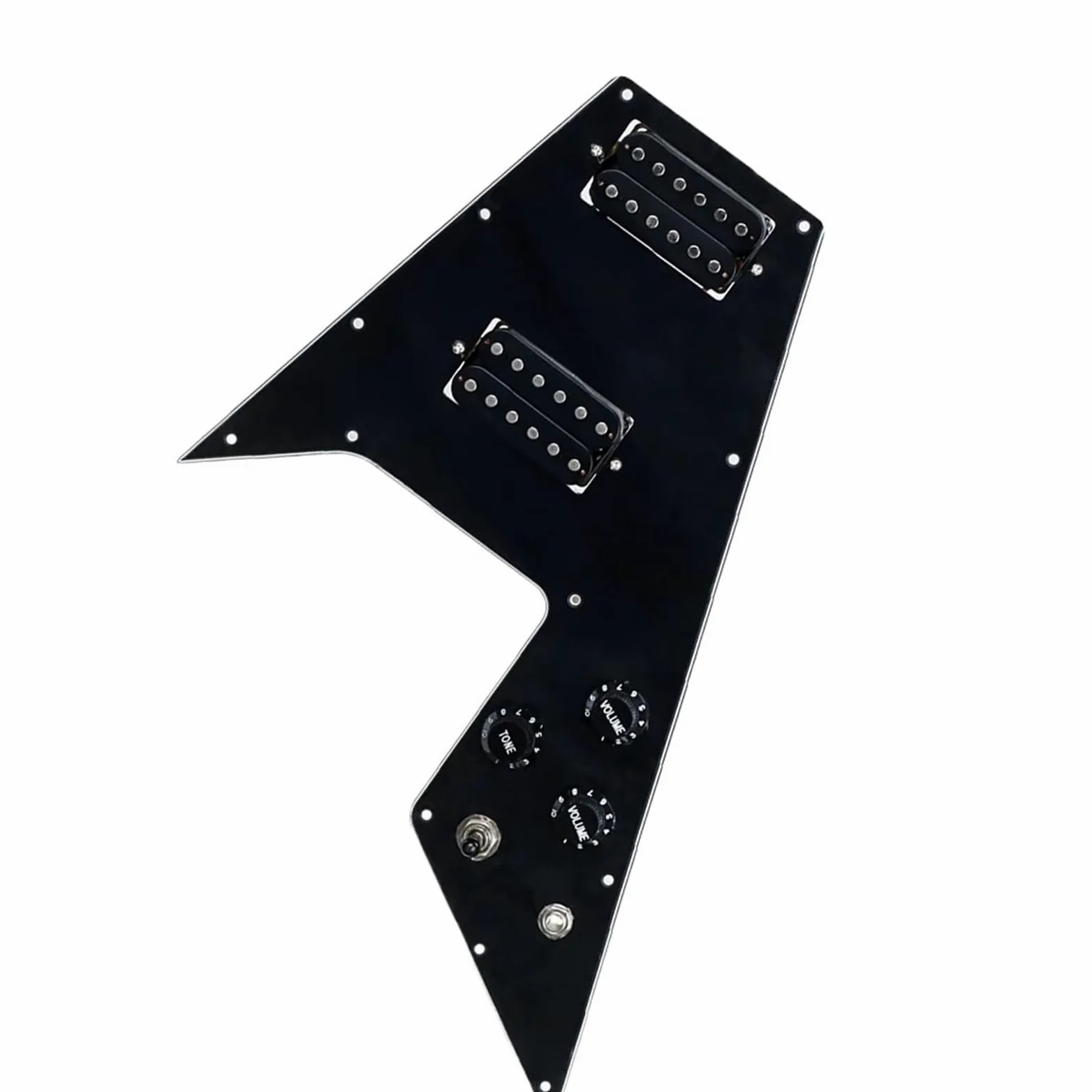 Battipenna per chitarra precablato caricato nero a 3 strati per parti e accessori per chitarra stile V volante Set Battipenna Pickup