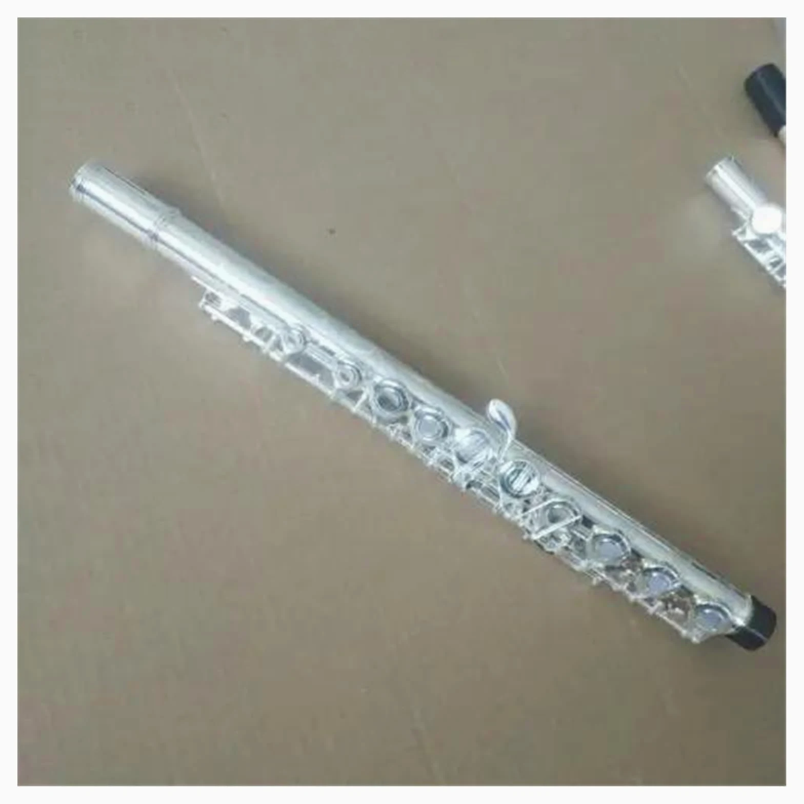 Eccellente Flauto A Tono C A 16 Fori A Foro Aperto In Rame Bianco Placcato Argento Con Chiave E Flauto Traverso Kit