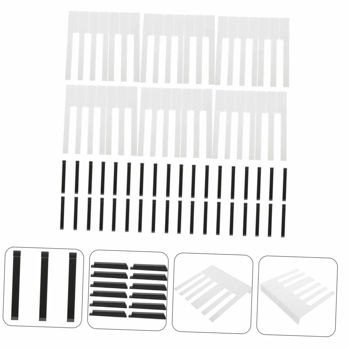 Mikinona 88pezzi Accessori Riparazione Pianoforte Tasti Forniture Parti Strumenti Gadget Sostituzione Tastiera Usata Riparare