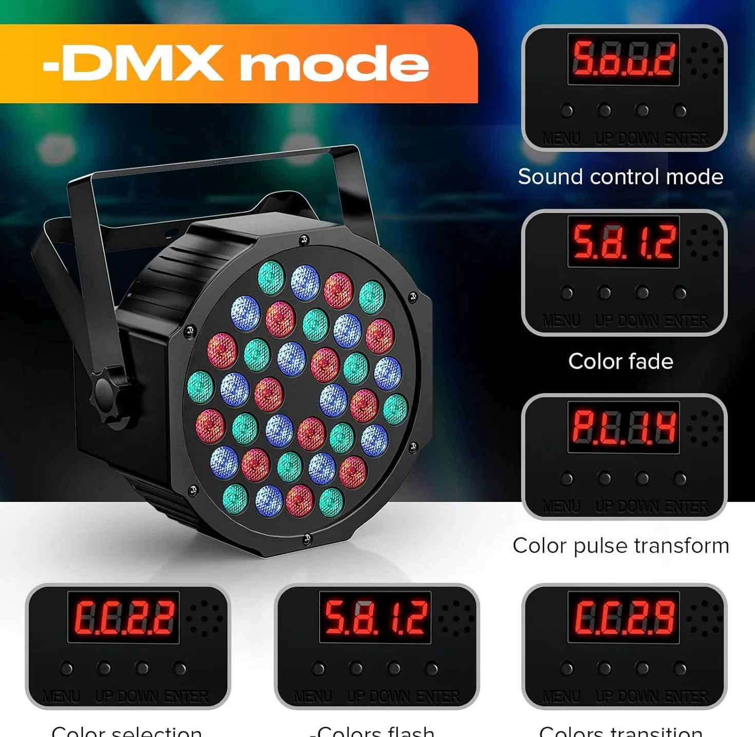 LED Par a Batteria, 4 Pezzo 36W RGB a Batteria, LED Faretto con Telecomando, Luce Discoteca per DJ, Club, Festival