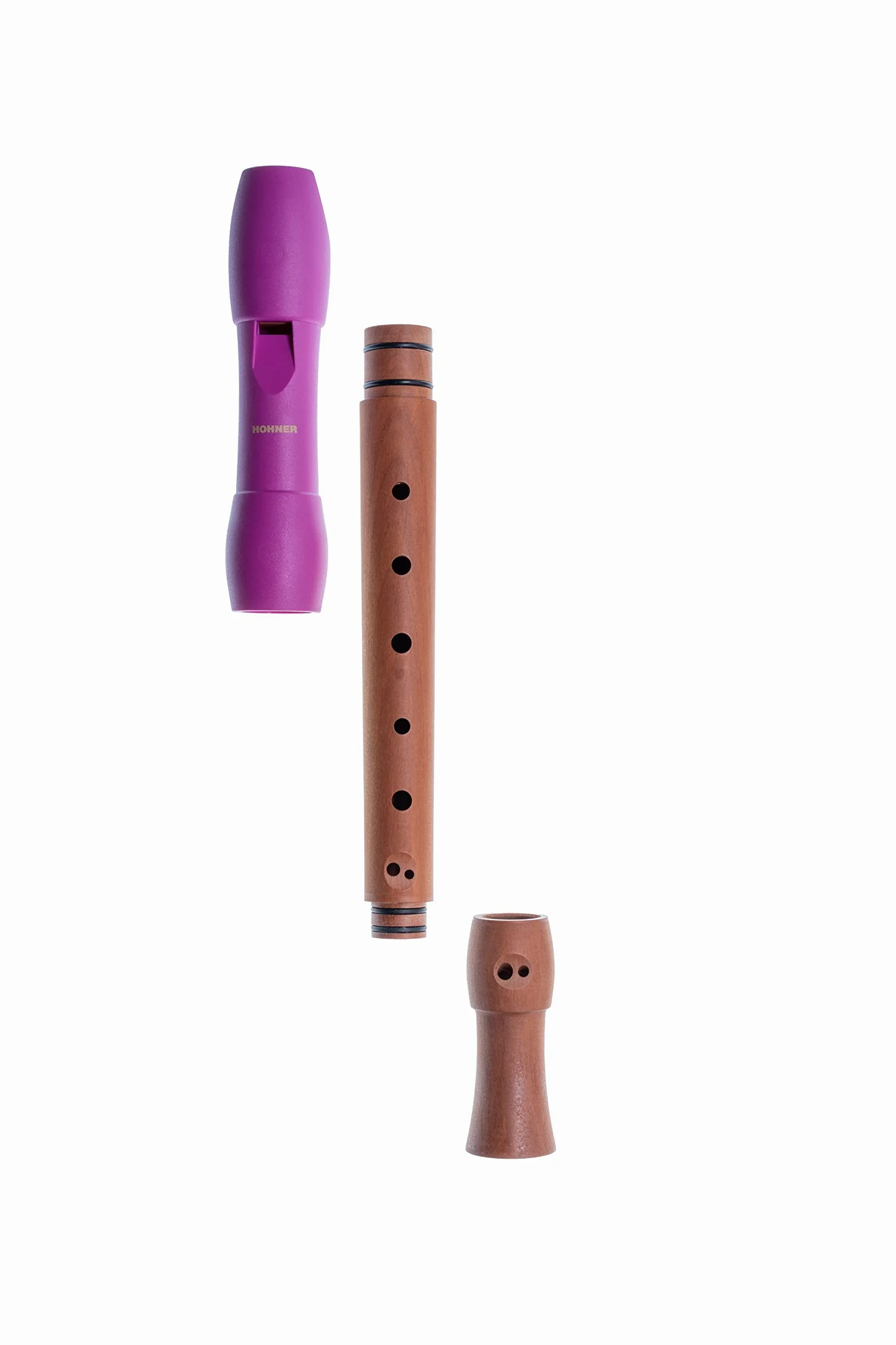 HOHNER Flauto dolce Alegra Line, rosa, barocco, 3 pezzi