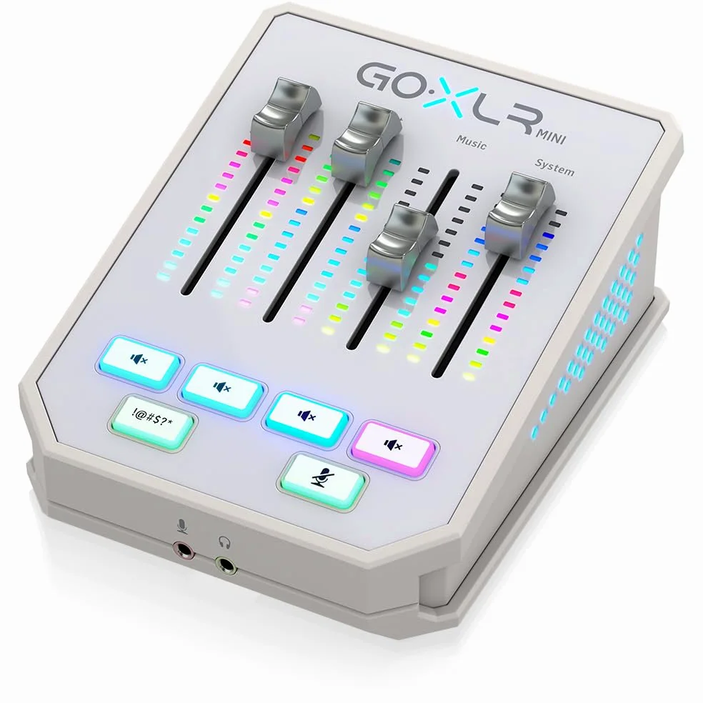 TC Helicon GoXLR MINI-WH Mixer Online per Broadcasting con Interfaccia USB/Audio e Preamp Midas | Interfaccia Audio All-in-One per Streamer e Creatori | Supporta Windows 7, 8, 10 e 11 | Bianco