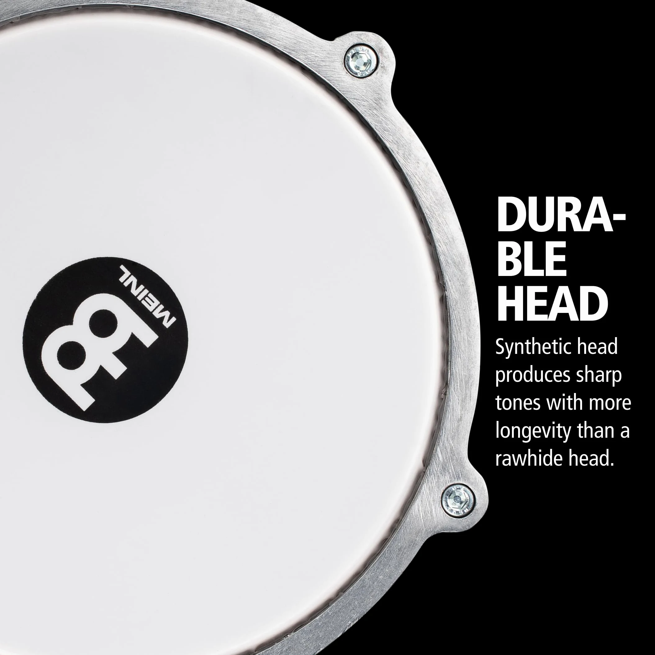 Meinl Percussion Aluminum Jingle Darbuka – Tamburo a Mano Molto Grande – Con Jingle Effect – Diametro 8 Pollici – Aluminum, Silver (HE-314)