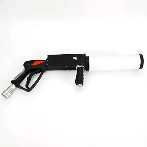 Macchina del Fumo a Cannone a CO2, Pistola a Cannone a CO2 a LED Portatile Macchina a Getto RGB Club Bar Effetti DJ Fogger Pistola fumogena con luci controllabili