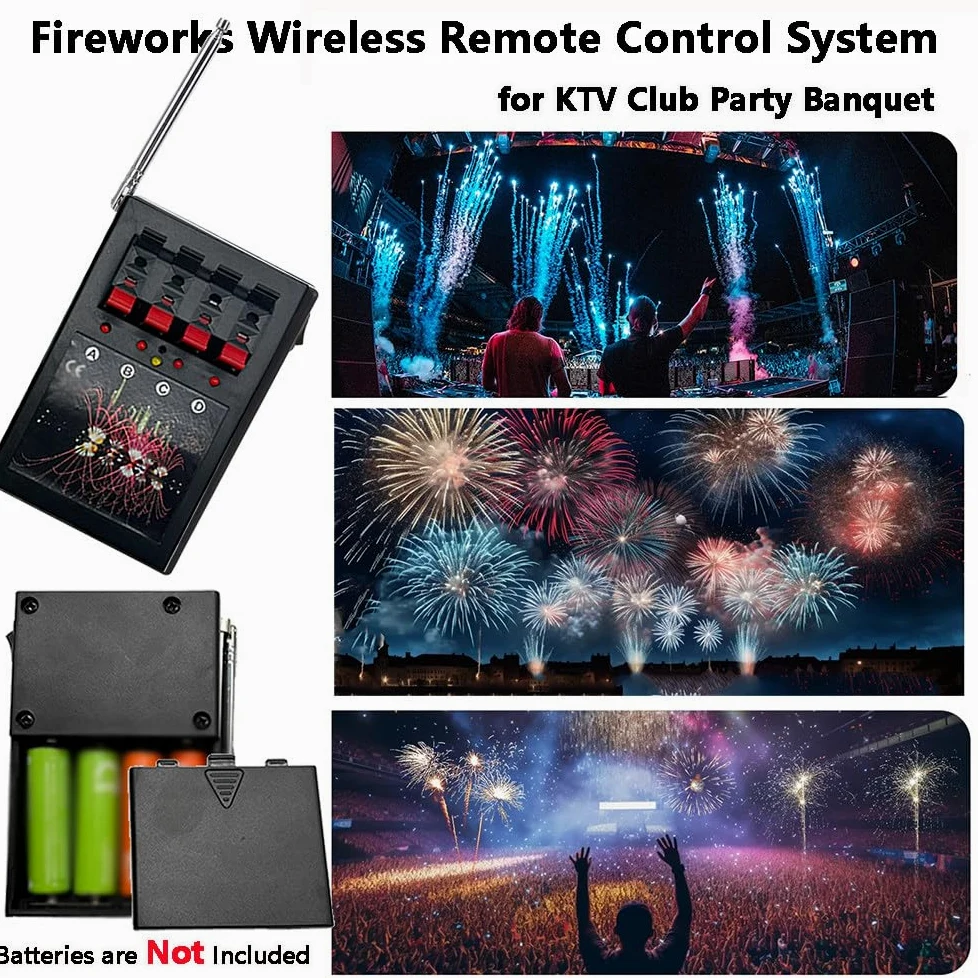 Sistema di accensione senza fili per fuochi d'artificio - Funzionamento a distanza alimentato a batteria per matrimoni, feste, hotel, ecologico