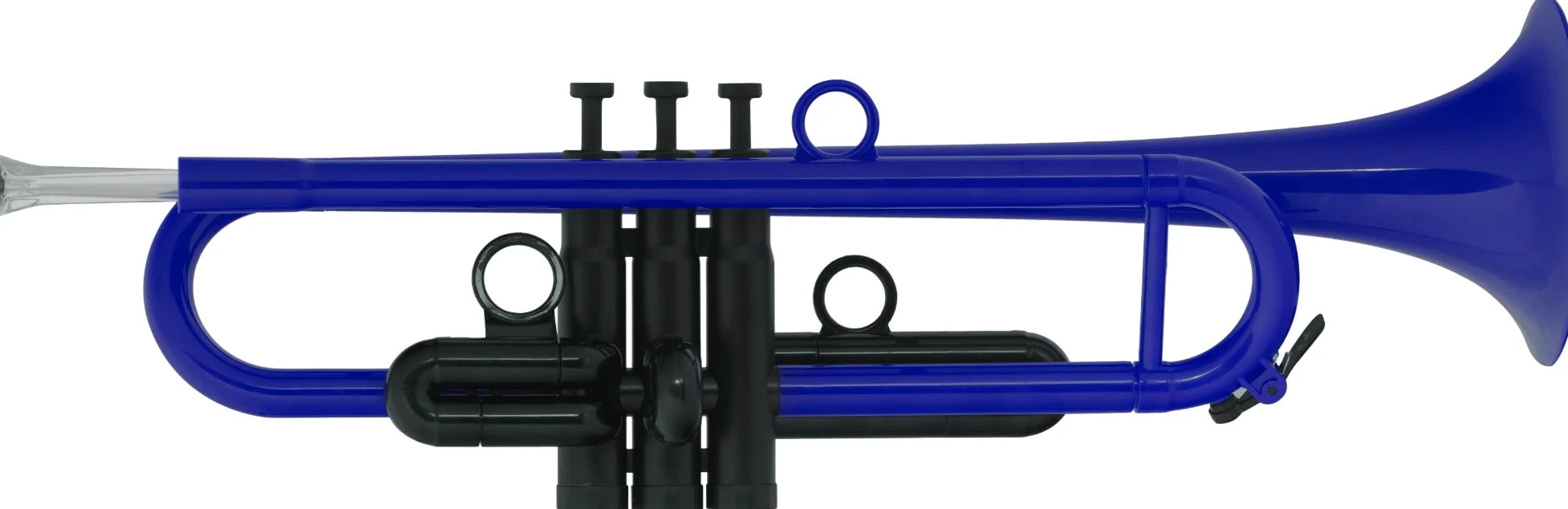 Classic Cantabile PTP-10BL MardiBrass Tromba Bb in plastica (corpo ABS) - 450 g, resistente alle intemperie - incl. custodia, 2 bocchini, 2 valvole di ricambio - campana 129 mm - Blu
