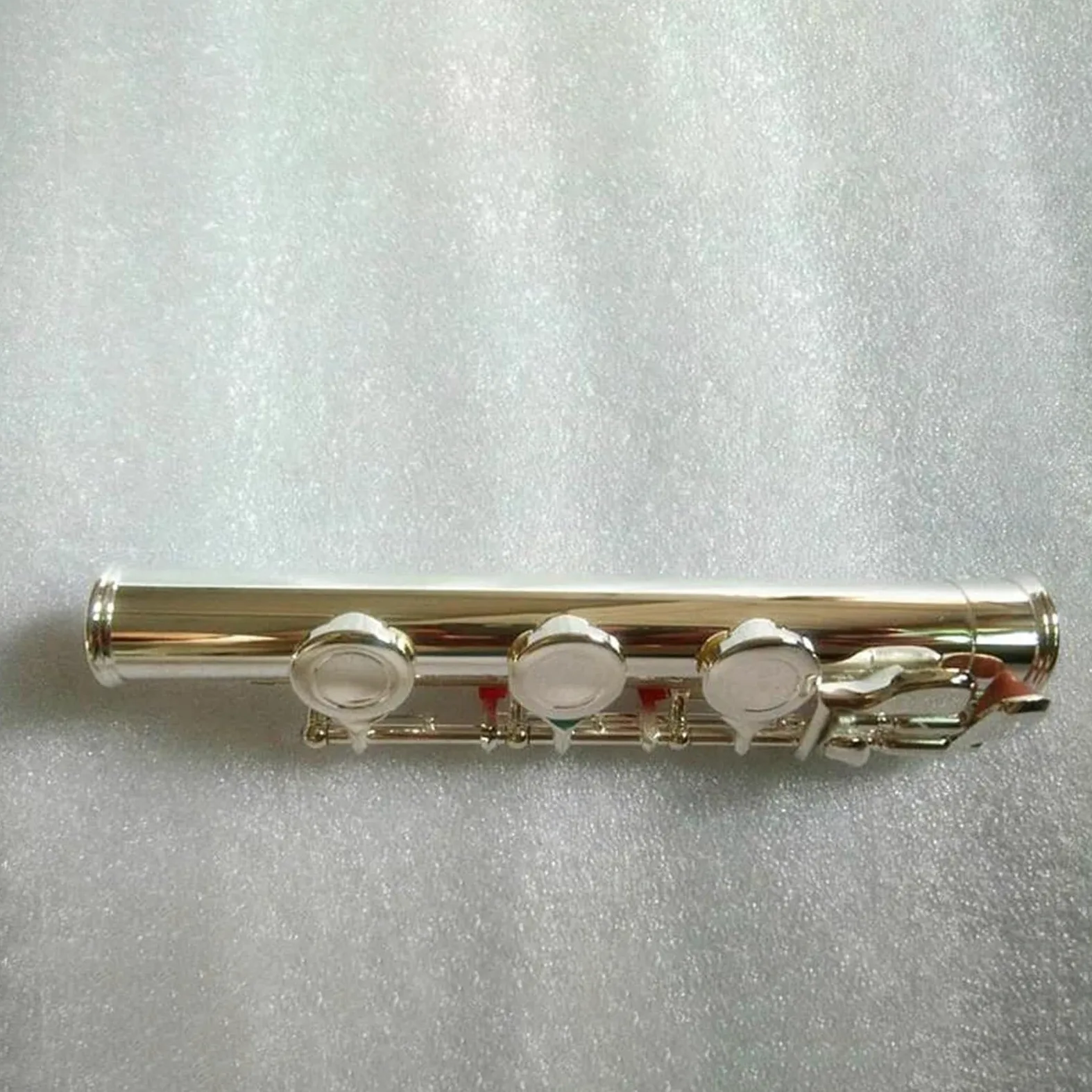 Bocchino Per Flauto In Argento Placcato Argento Con Chiave E A 17 Fori Con Foro Aperto C Tune Flauto Traverso per Principiante