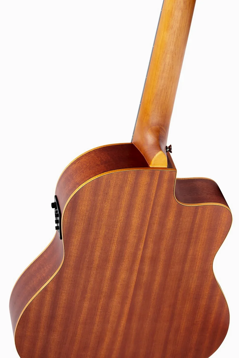 Ortega Guitars Chitarra Concerto per Mancini Thinline Elettro-acustica - Serie Family - Slim Neck - include Gig Bag - top in mogano/abete (RCE125SN-L)