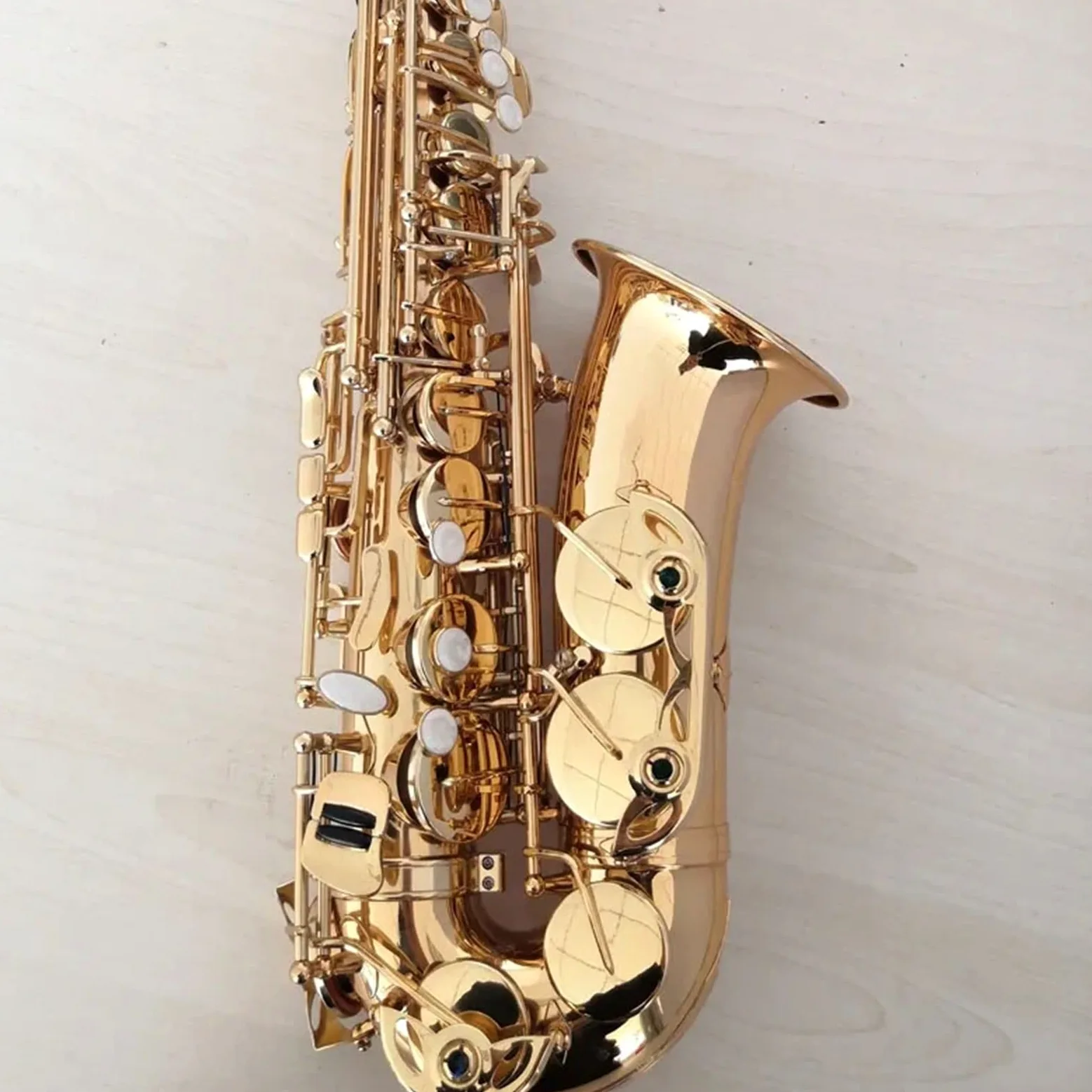 Sax Studente Sassofono Contralto Professionale E-Tune in Ottone Placcato Oro Sax Contralto Professionale