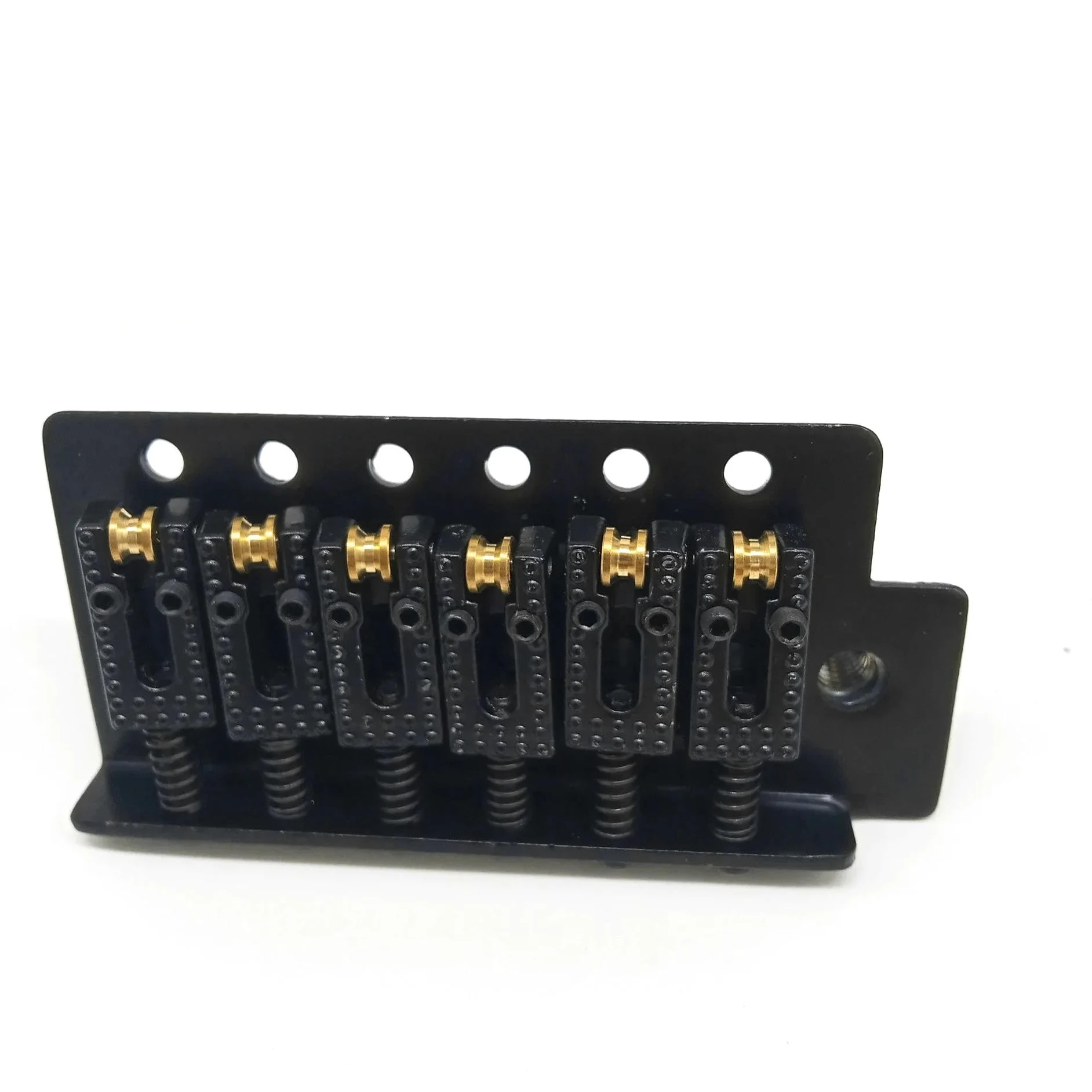 Ponte tremolo a sella piatta a 6 corde per chitarra elettrica FD ST Ricambi e accessori Oro Argento Nero Ponte Chitarra Acustica Generico(Black)