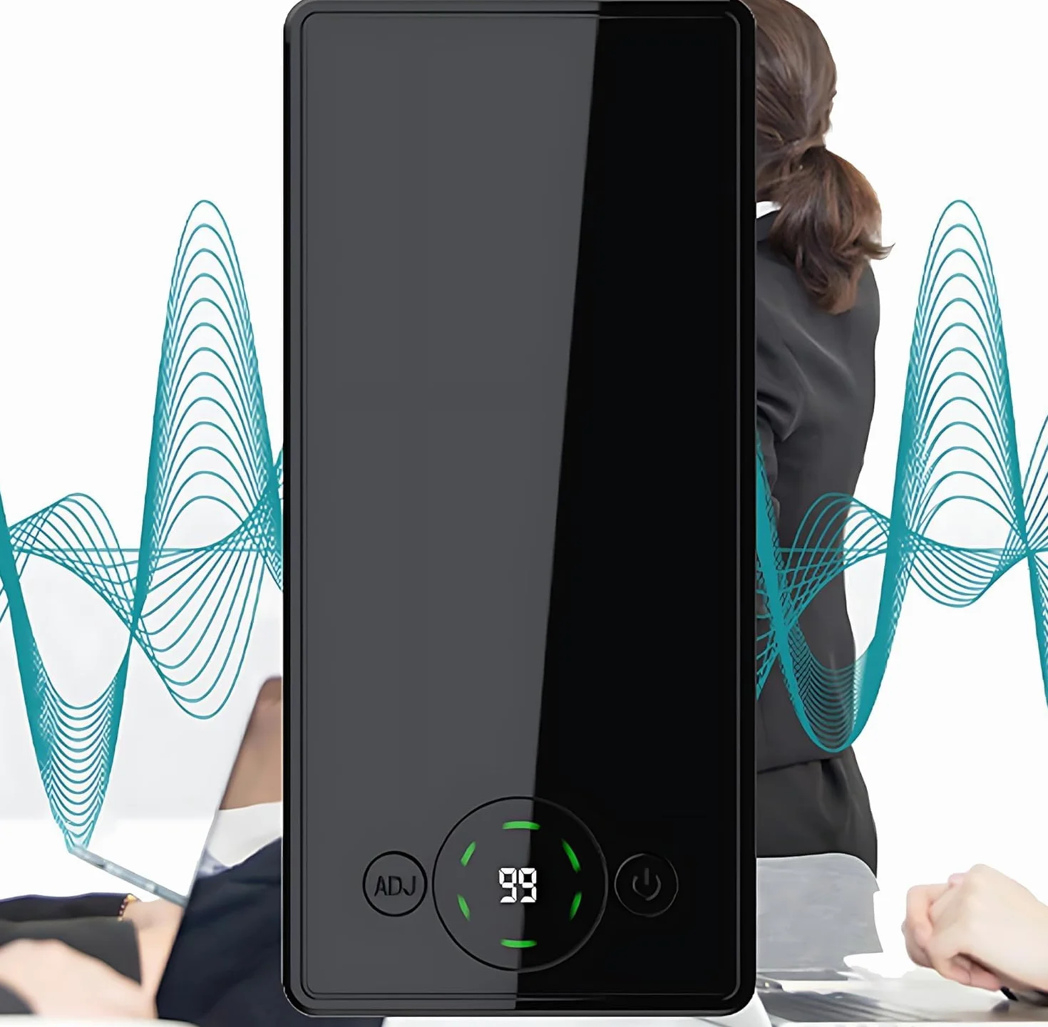 Registrazione Blocker Jammer, 300 ° Registrazione Interceptor Jammer con Display Power Bank e LCD da 4000MAH, Dispositivo Anti-Registrazione a Gamma 1-50 m per telefoni cellulari, registrato