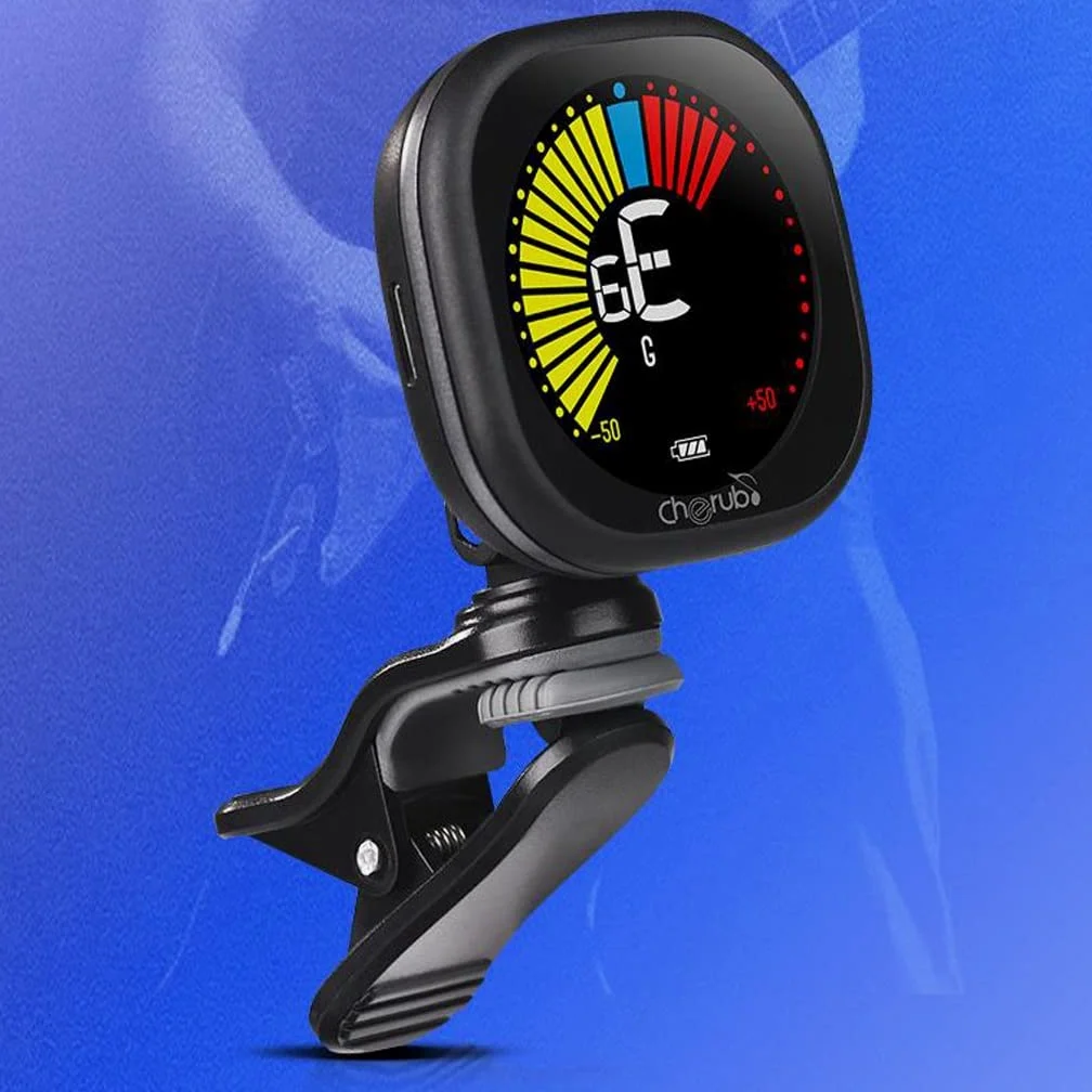 JJJ Acustic Guitar Electronic Tuner Ricaricabile Ukulele Violin Clip Tuner (Color : Black)