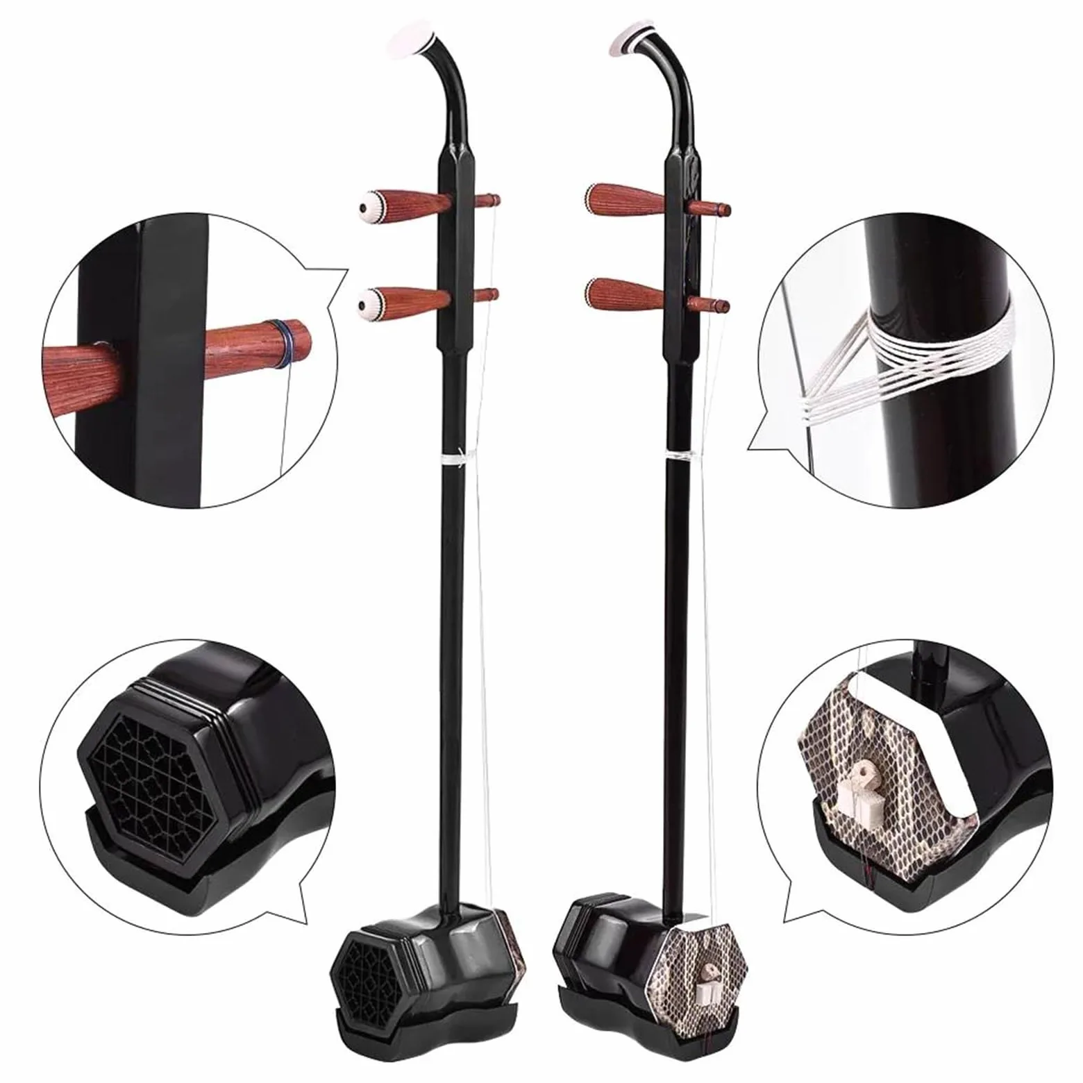 Principianti erhu Erhu Instrumento Strumento Musicale A Corde Di Violino Cinese A 2 Corde Erhu In Legno Massello Con Accessori