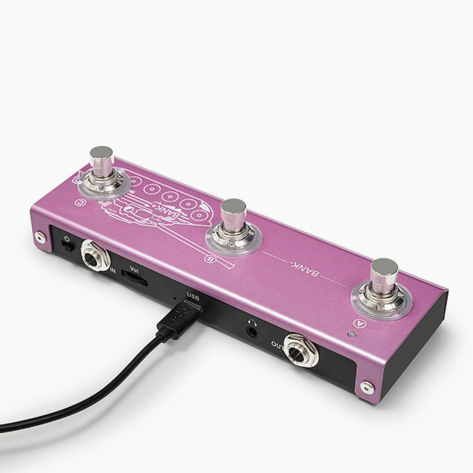 Pedale per chitarra portatile 21 preimpostazioni 6 tipi Custodia in alluminio Controlli EQ Software editing per esercitarsi Chitarra Vari effetti Processore