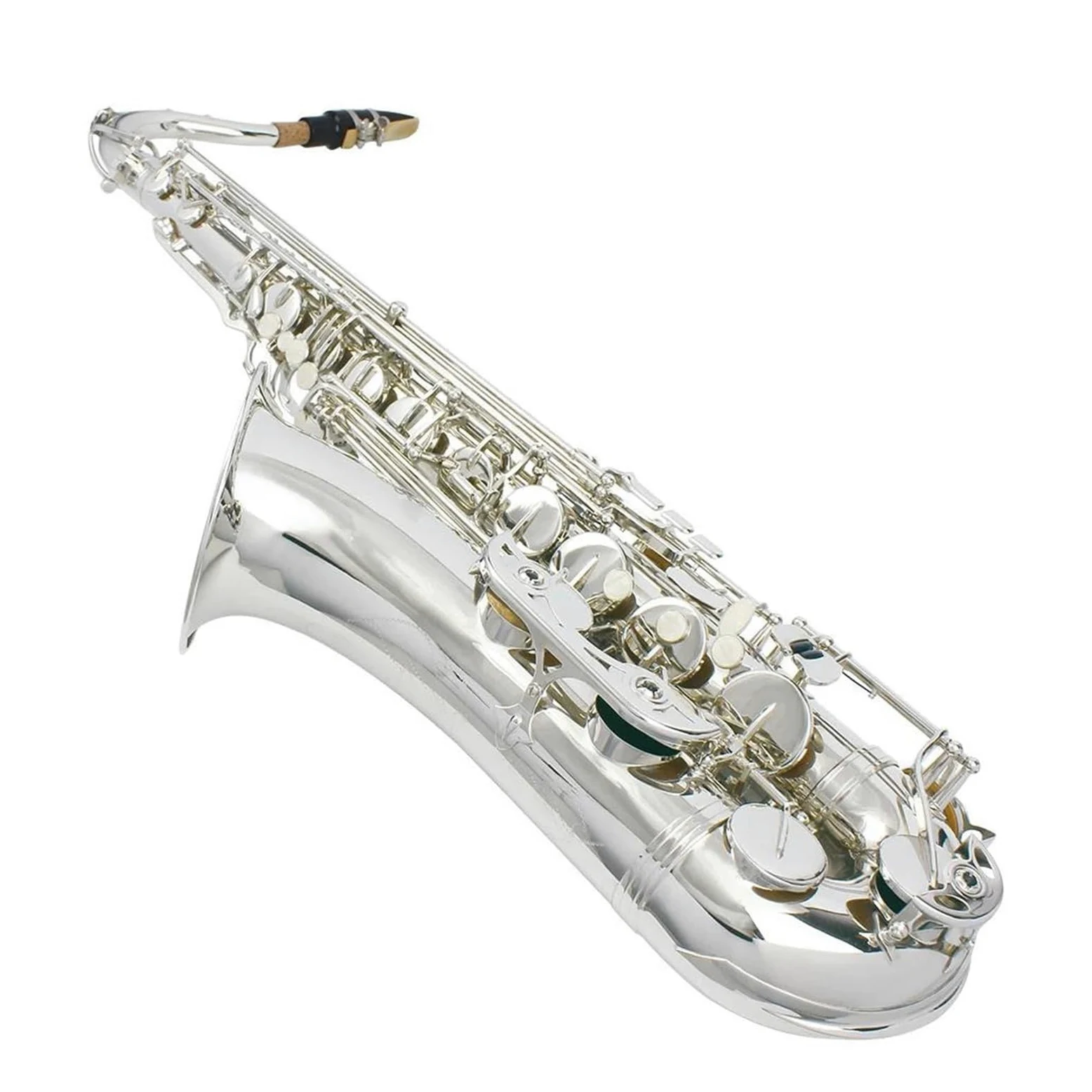 sassofono SILVERING Professional Bb Sax Tenore Sax Tenore Argento Accessori Completi