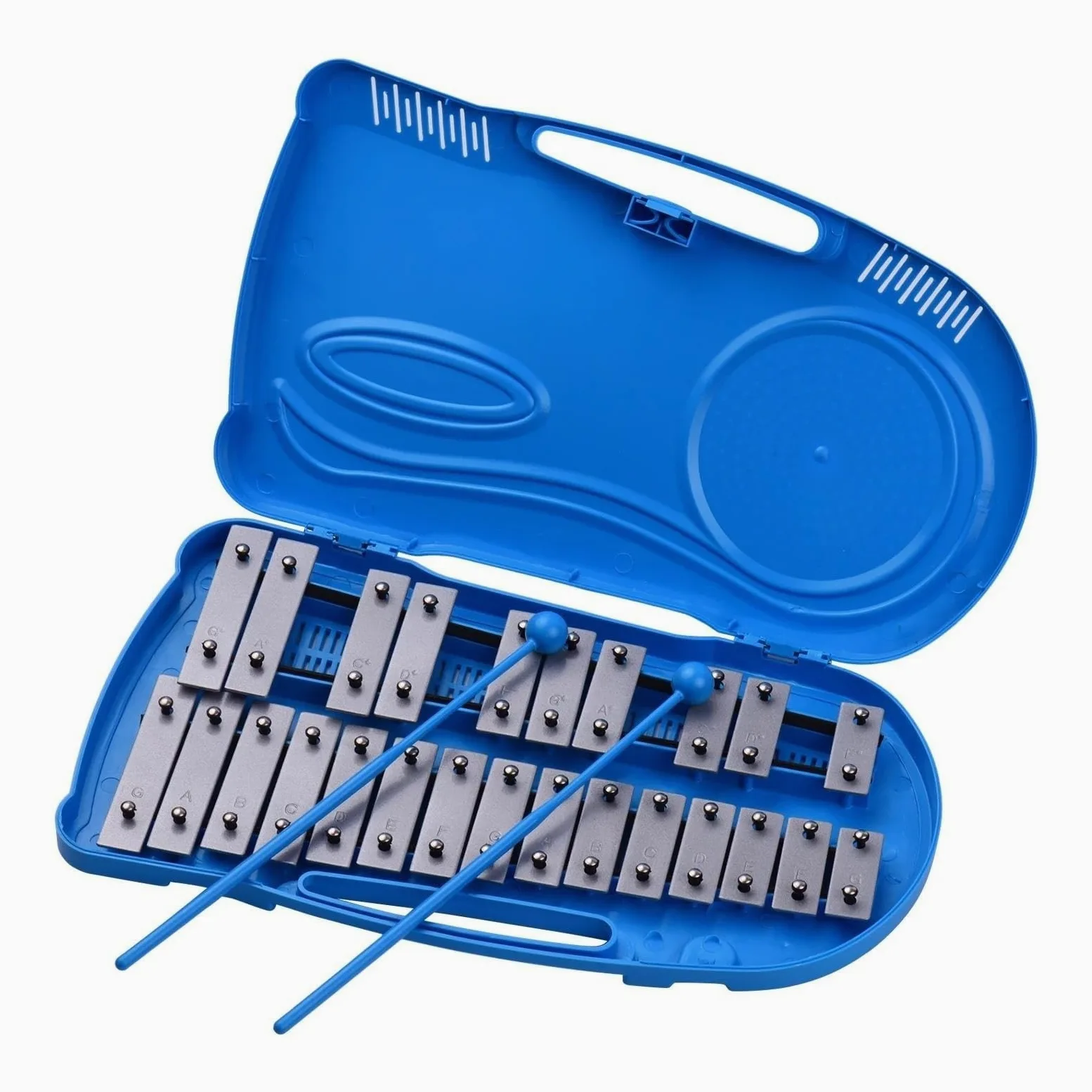 Xilofono Professionale Strumento A Percussione Xilofono Glockenspiel Da 25 Note Con Custodia In Plastica 2 Bacchette