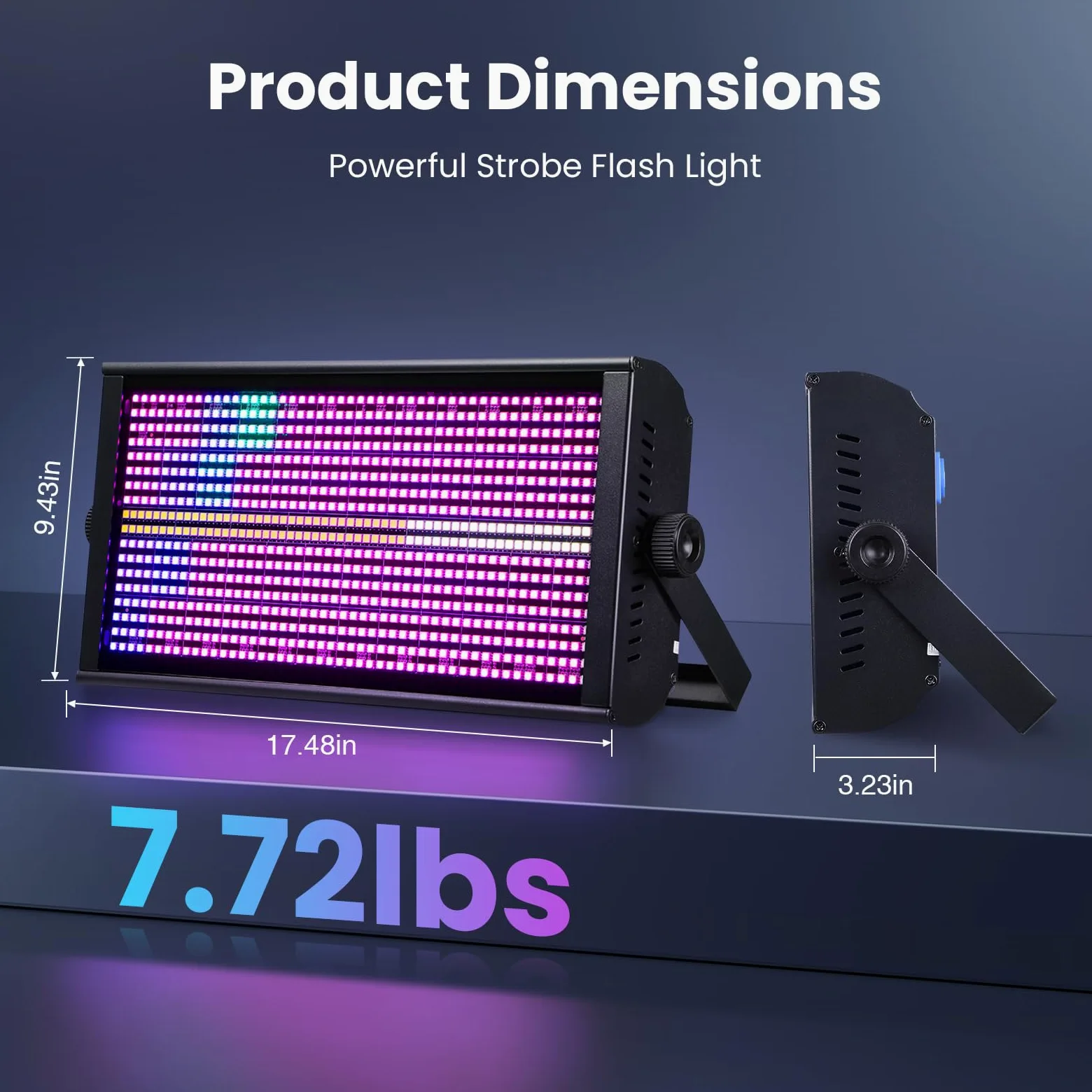 Betopper LF4808 - Luci stroboscopiche a matrice da 260 W, luci stroboscopiche e lampeggianti, mappatura dei pixel e controllo zonale, luci per palcoscenico, luci DMX Dj per feste, matrimoni, club, bar
