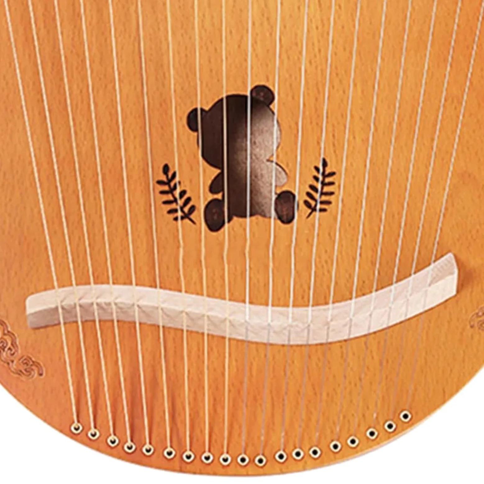 Arpa a Lira 16 Corde Pianoforte a Dito in Mogano con Strumento di accordatura for Principianti Regalo Strumenti Musicali Modello Panda in Legno Arpa a Lira per Adulti