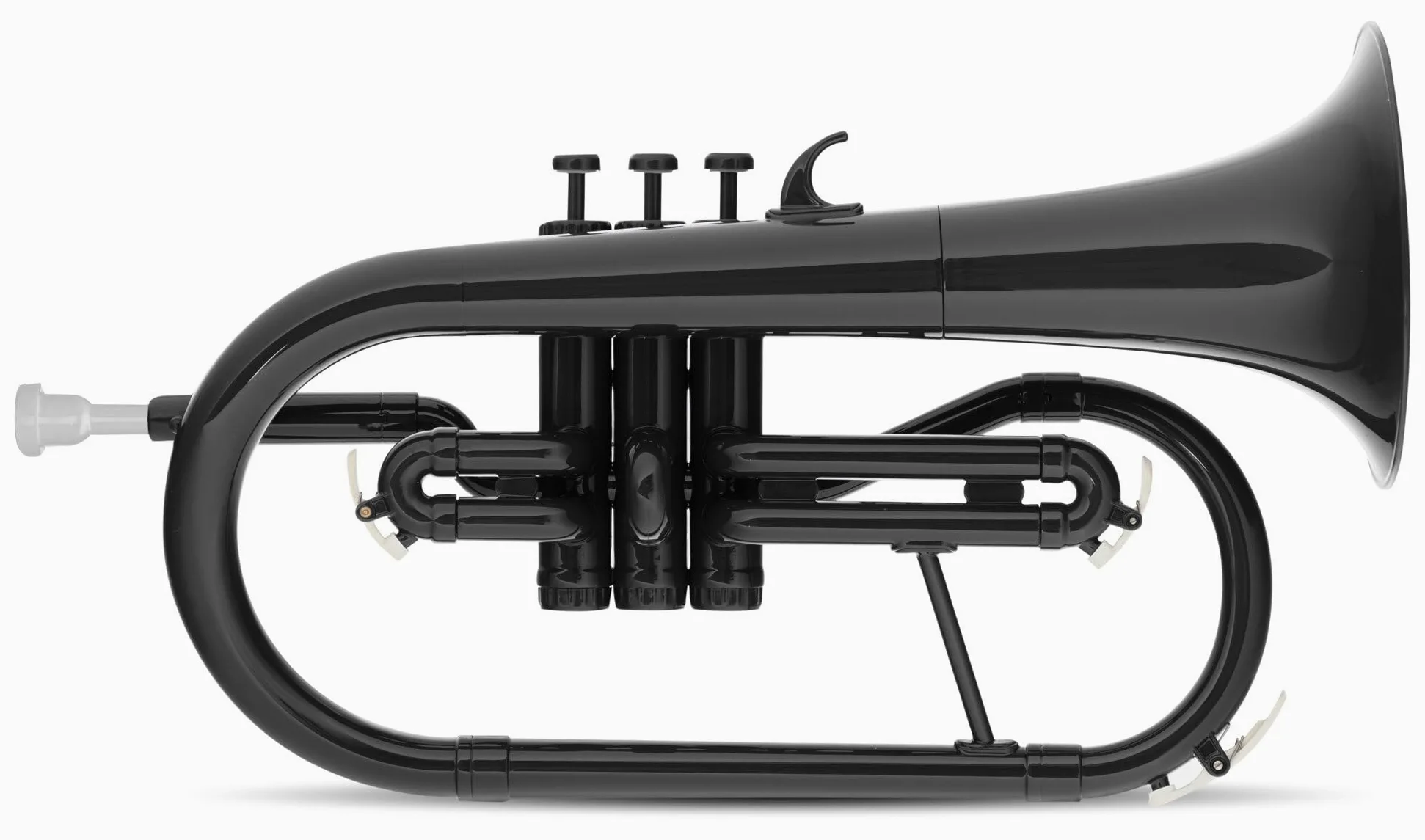 Classic Cantabile MardiBrass Flicorno in ABS Plastica - Valvole Perinet - 600g leggero - Foratura: 11,5 mm - incl. bocchino e custodia - nero