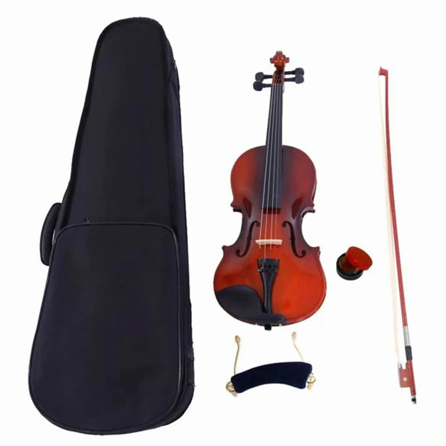 violino Violino acustico in legno massello 1/8 con custodia corde per arco accordatore per poggiaspalla