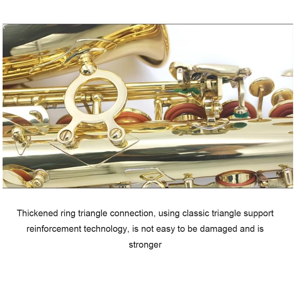 Sassofono professionale Alto Mib Sassofono contralto Ottone laccato Lacca dorata E Sax piatto Strumento a fiato con accessori