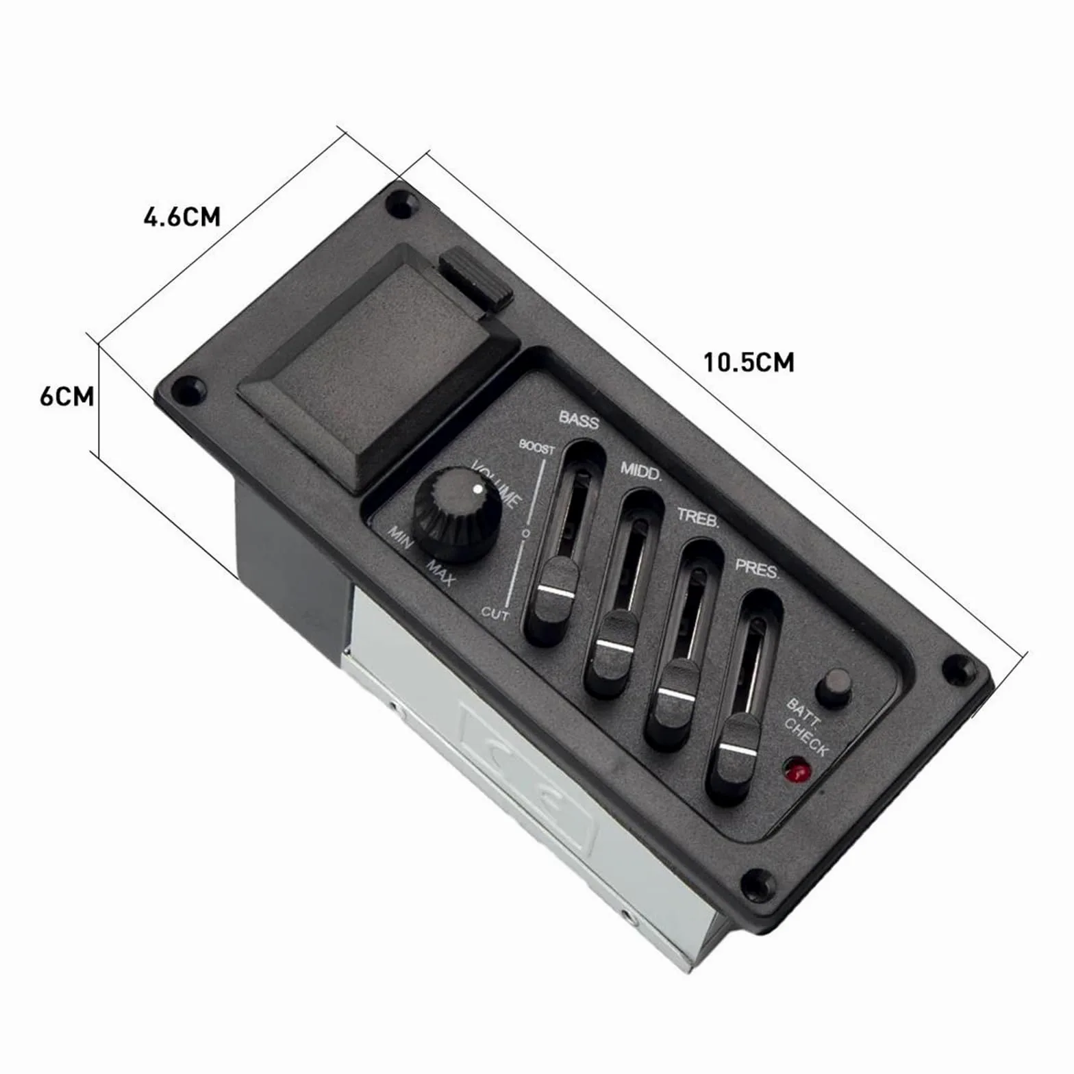 Pick-up per Chitarra Acustica Accessori 10 Pz 4 Bande Amplificatore Preamplificatore Per Chitarra Acustica EQ Pickup Amplificatore Per Chitarra Acustica Preamplificatori Lato Piatto