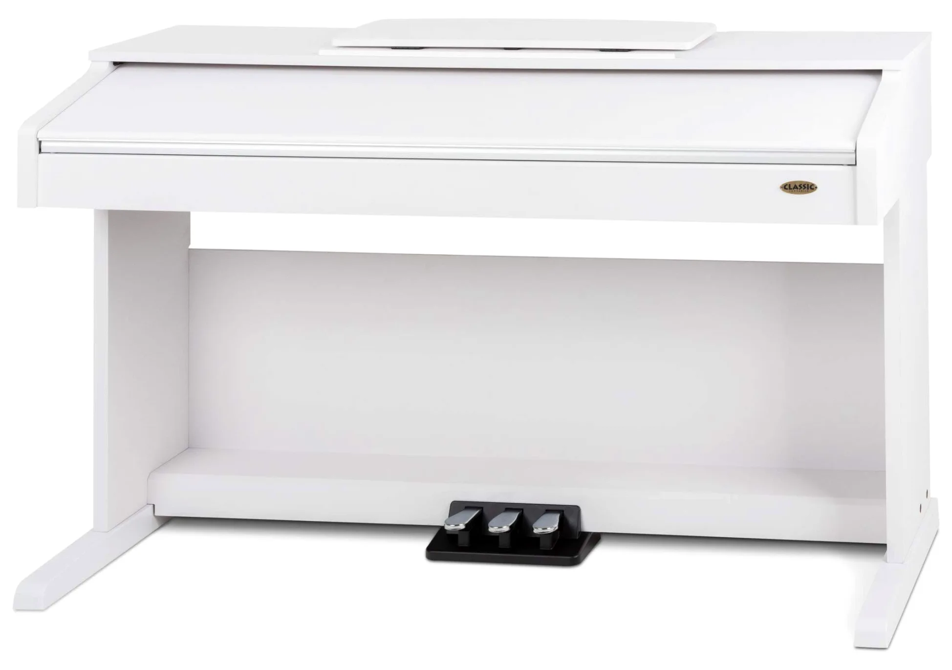 Classic Cantabile DP-210 WM E-Piano bianco opaco, Polifonia a 64 voci | Tastiera HA-88-S500 con 88 tasti a meccanica a martello, Soft, Medio, Hard, 1 brano demo interno, 26 suoni WMA, 2 x cuffie