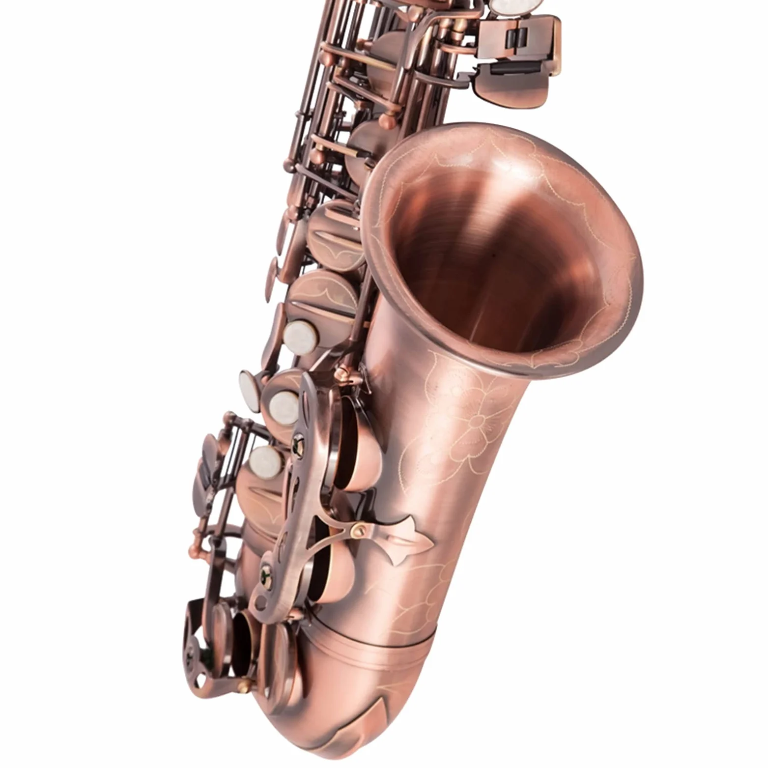Sassofono Contralto Ottone Laccato Oro E Piatto Sax BE Strumento A Fiato Chiave Con Custodia Kit principianti sax (Color : Golden)