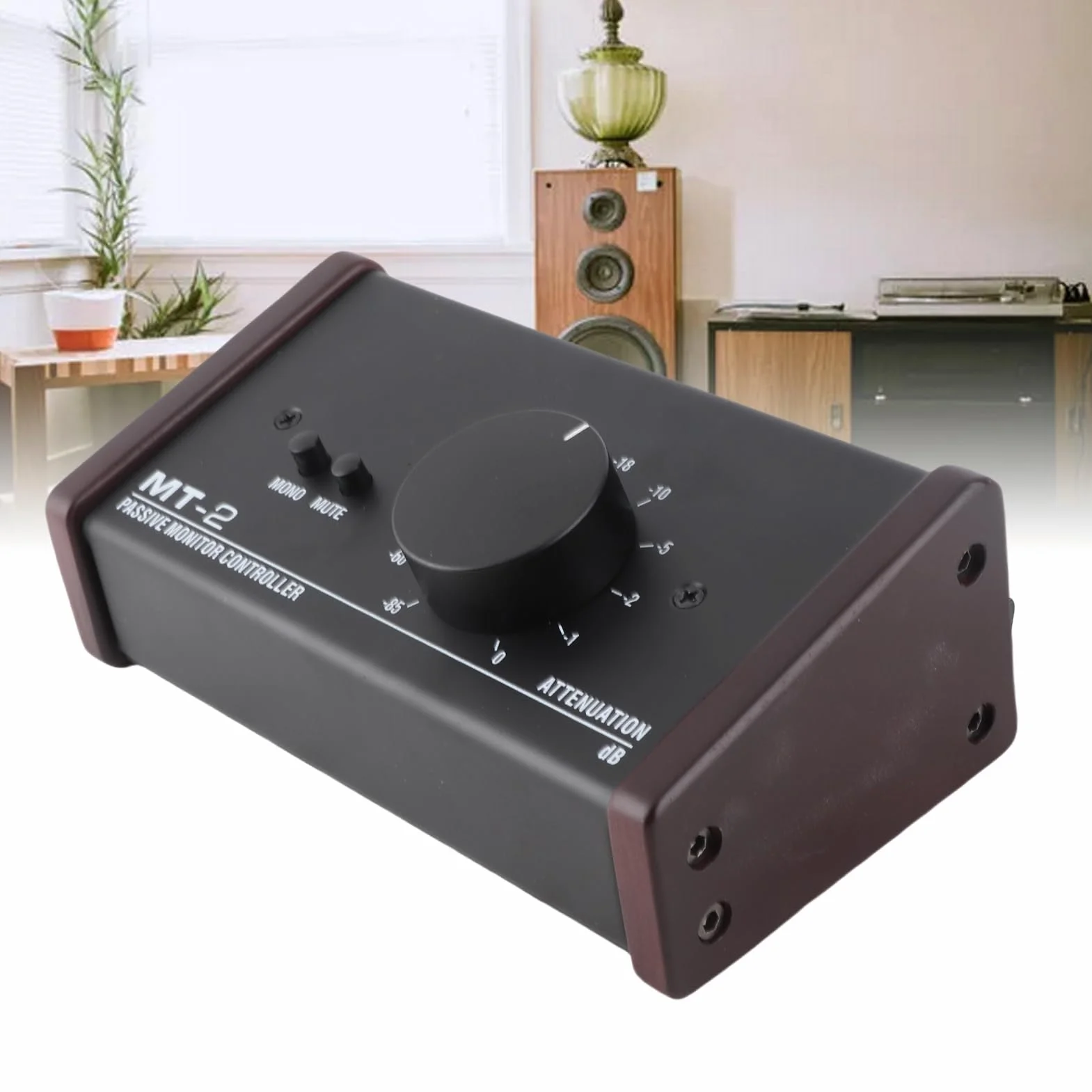 Controller Per Monitor Passivo Controller Per Monitor da Studio Passivo con Interfaccia XLR E 3,5 Mm Manopola del Volume Grande Controllo Muto Casse Monitor Controller del Volume Stereo Passivo