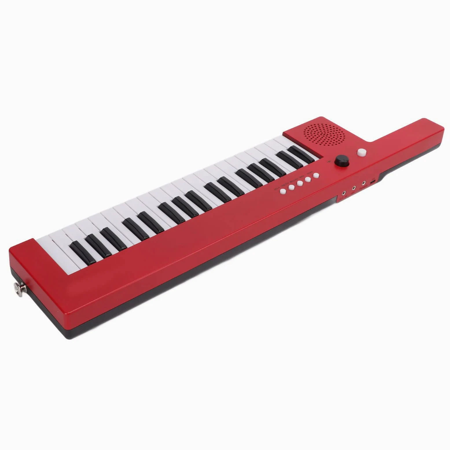 Tastiera portatile a 37 tasti, pianoforte, chitarra, organo, mini keytar, strumento musicale educativo stereo naturale per principianti (BF-3755 rosso)