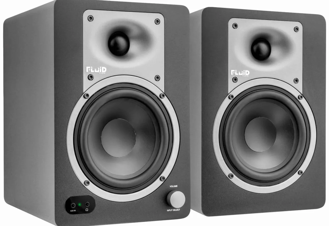 Fluid Audio C50BT Studio Monitor, coppia di diffusori attivi (diffusore da studio con bilanciamento del suono neutro, monitor con driver da 5 pollici e connettività BT)