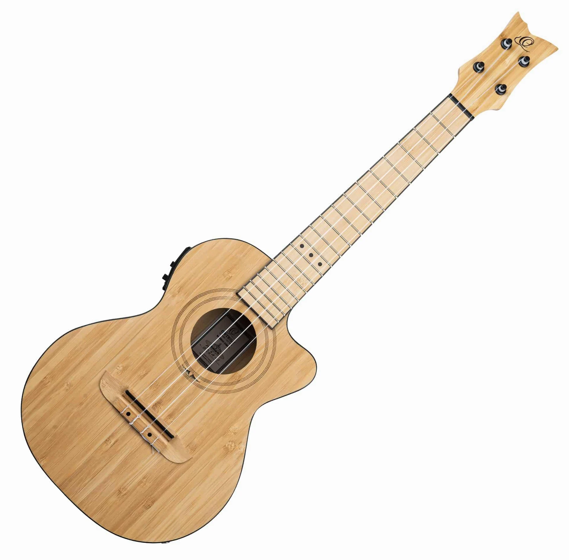 Ortega Guitars Ukulele Tenore Elettro-Acustico – Bamboo Series – Gig Bag Inclusa – Bamboo, Natural (RUNAB-TE)